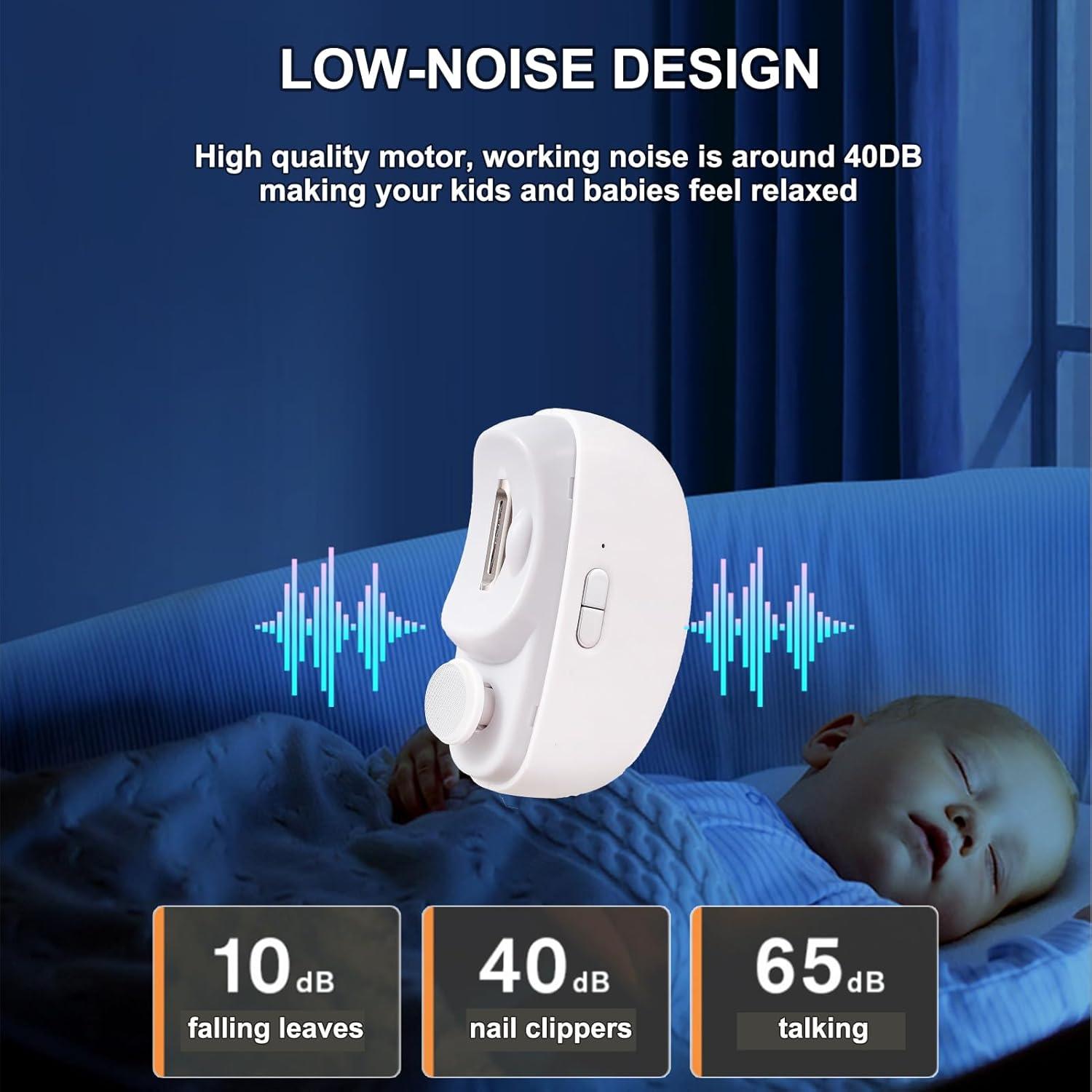 Cortauñas Eléctrico 2-en-1 Favrison para Bebés Recargable
