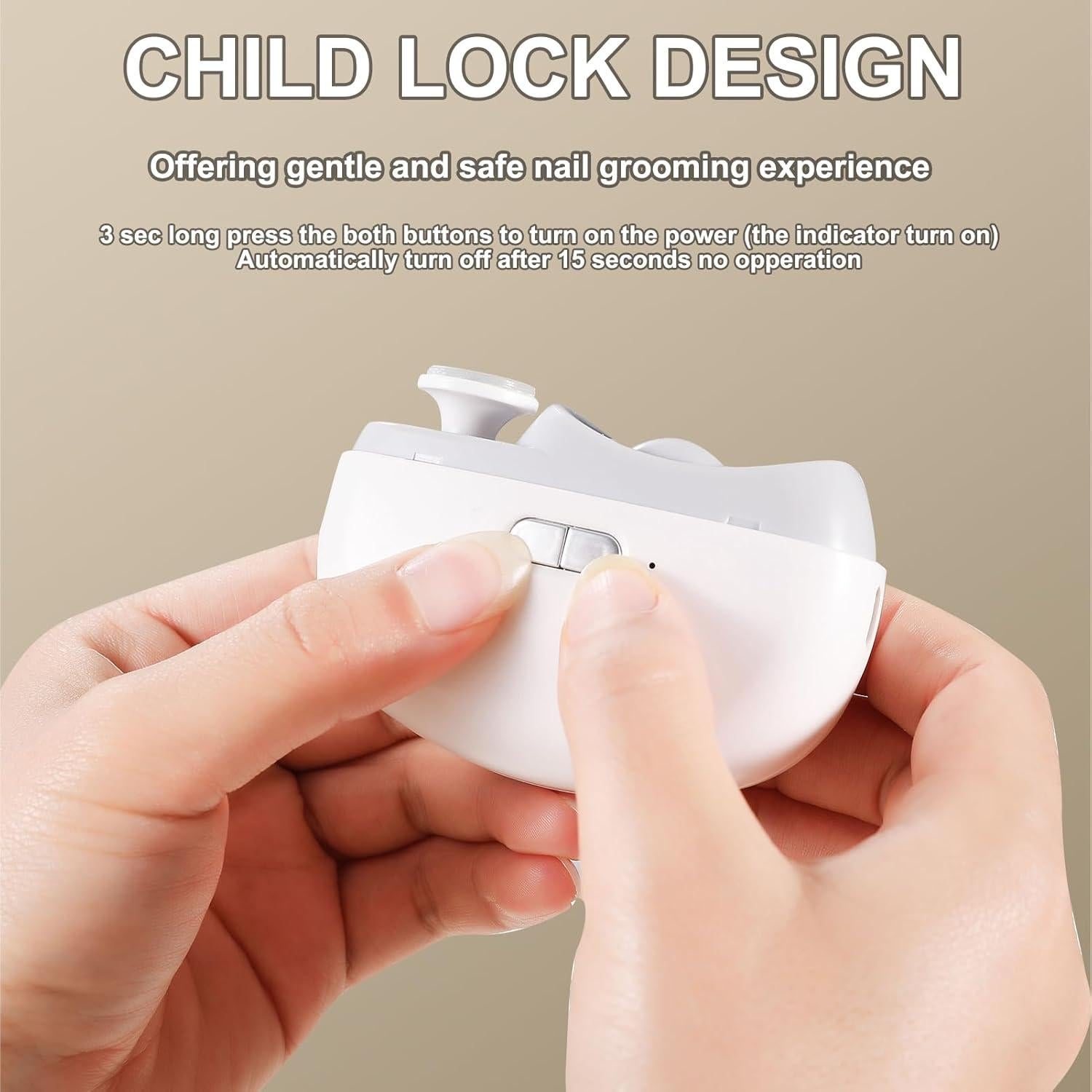 Cortauñas Eléctrico 2-en-1 Favrison para Bebés Recargable