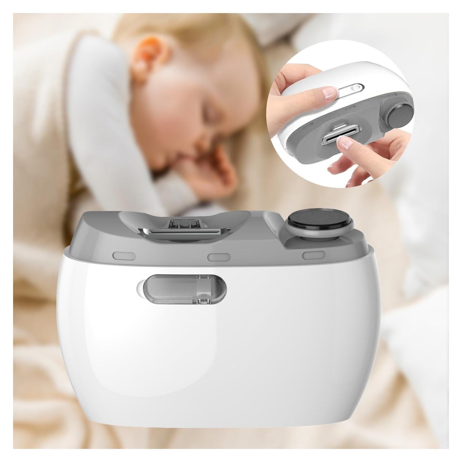 Cortador de Uñas Eléctrico CAIJINEW 2 en 1 Recargable con Luz LED