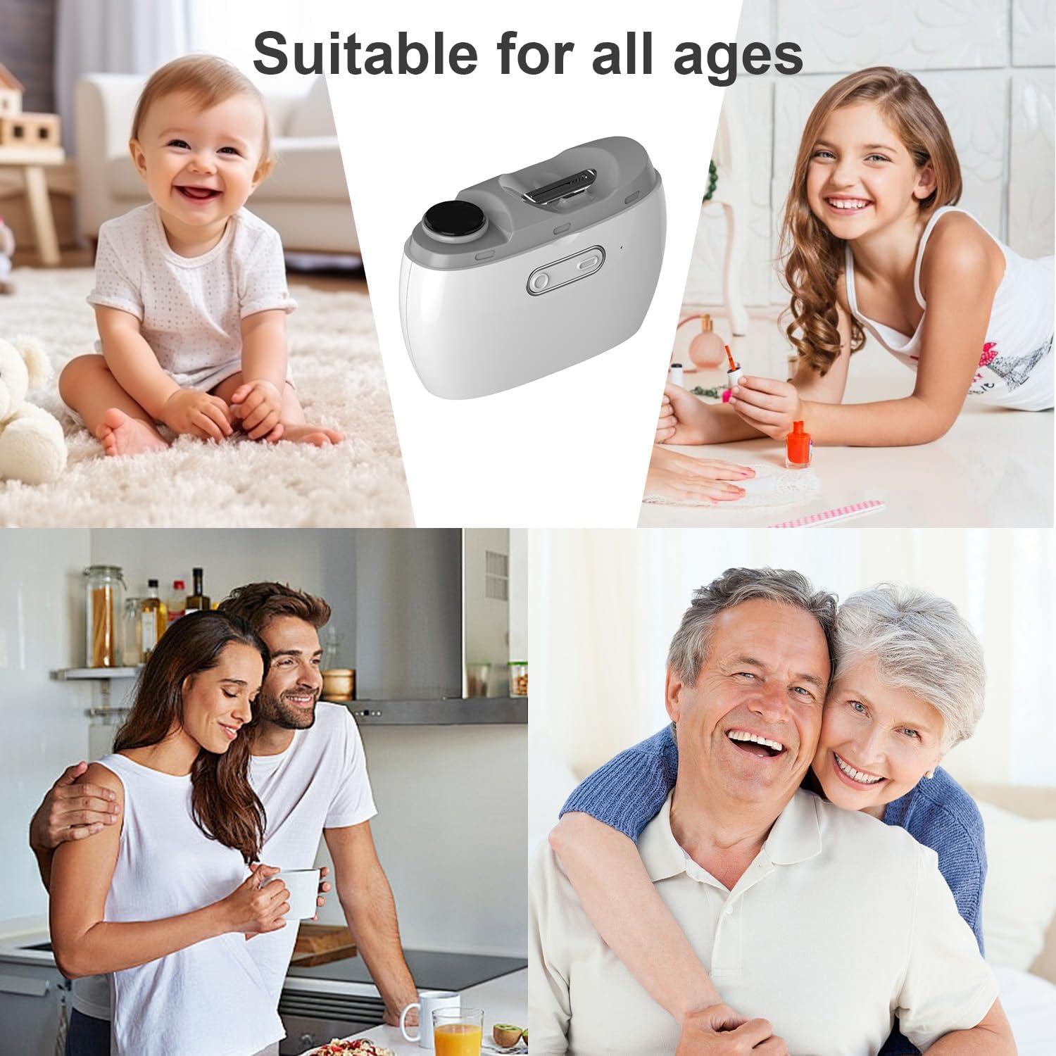 Cortador de Uñas Eléctrico CAIJINEW 2 en 1 Recargable con Luz LED