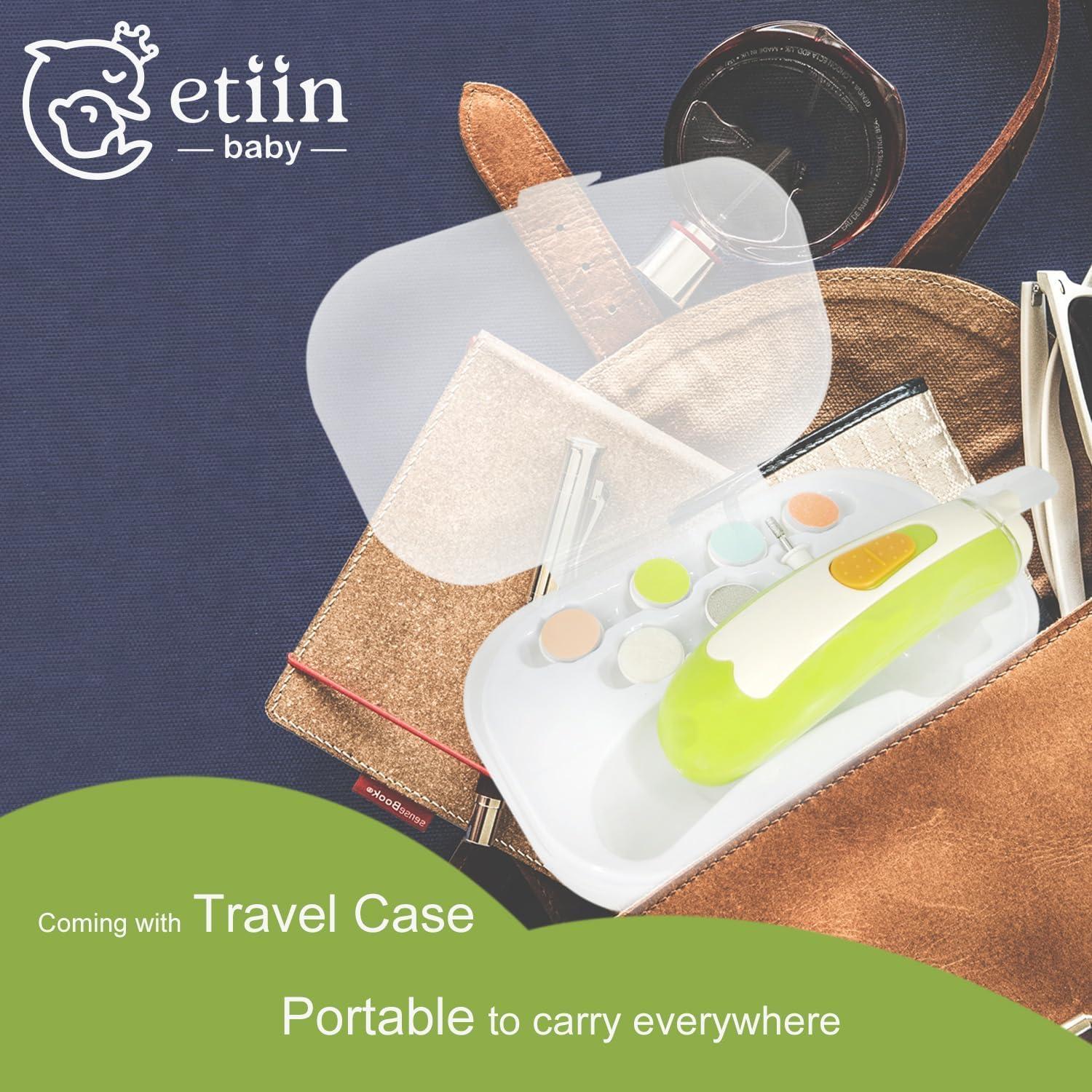 Cortador de Uñas Eléctrico Etiin para Bebés con Luz LED