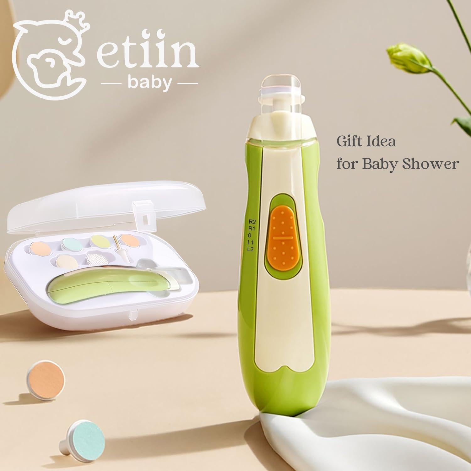 Cortador de Uñas Eléctrico Etiin para Bebés con Luz LED