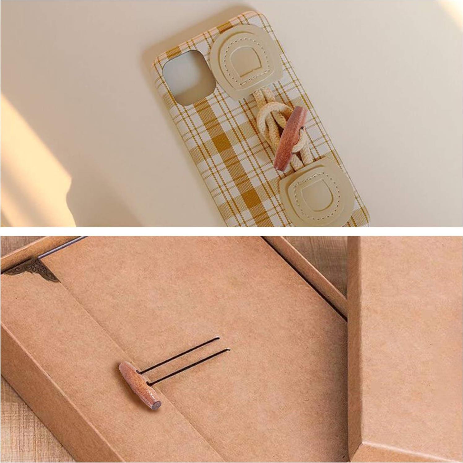 Botones de Madera Ovalados NBEADS - 100 Pcs 4 cm 2 Agujeros