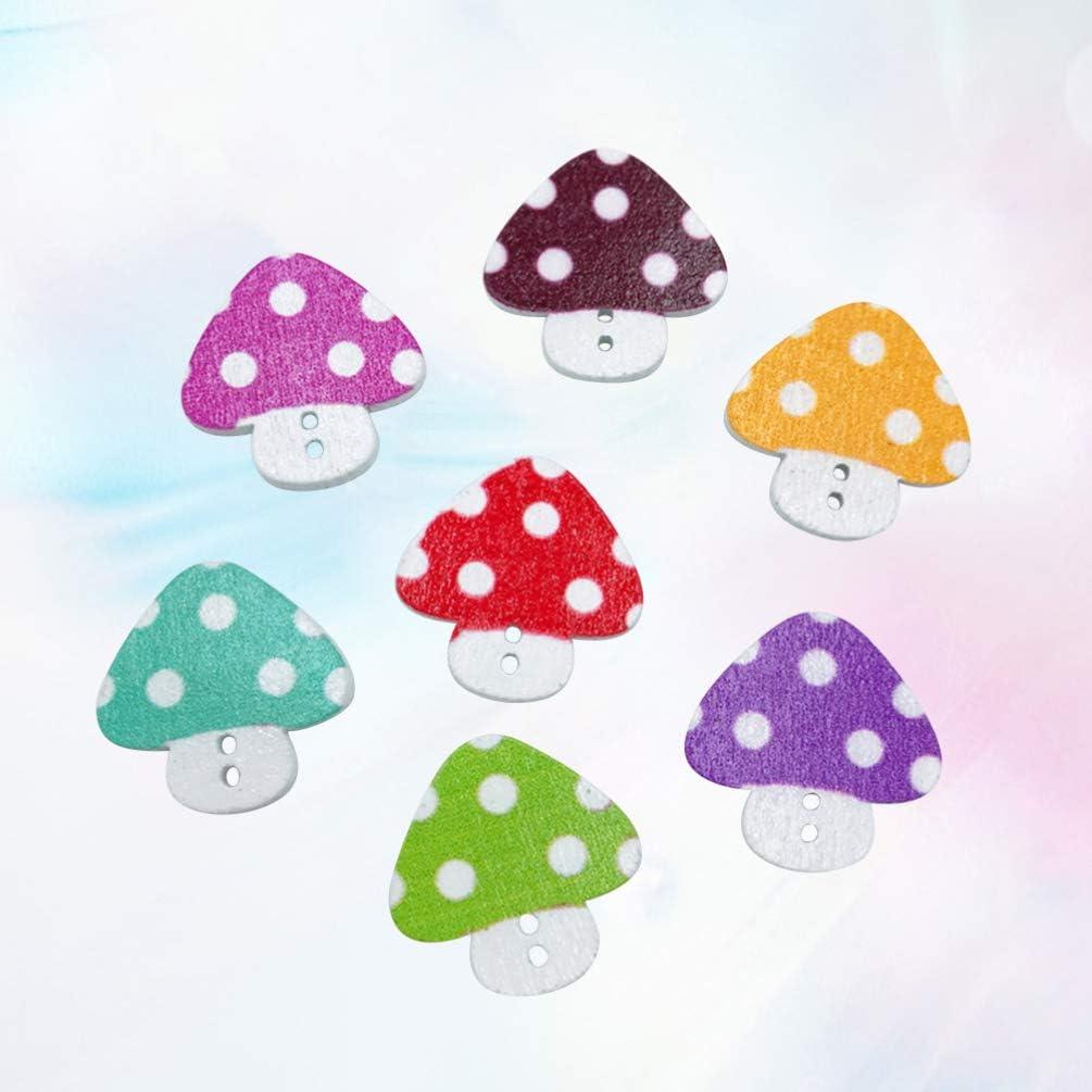 Botones de Madera SUPVOX 50pcs 23mm Color Mezclado DIY