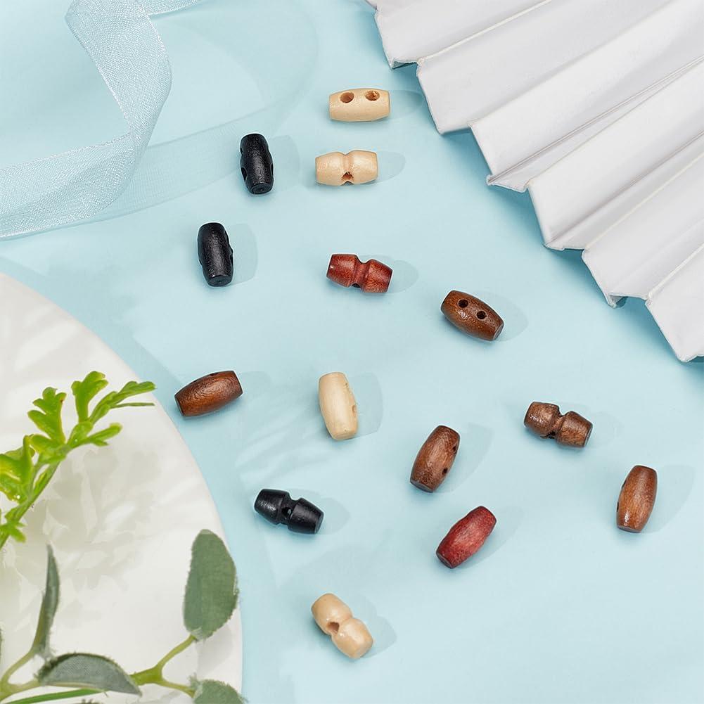 Botones de Madera FINGERINSPIRE 64 Piezas 15mm y 18mm