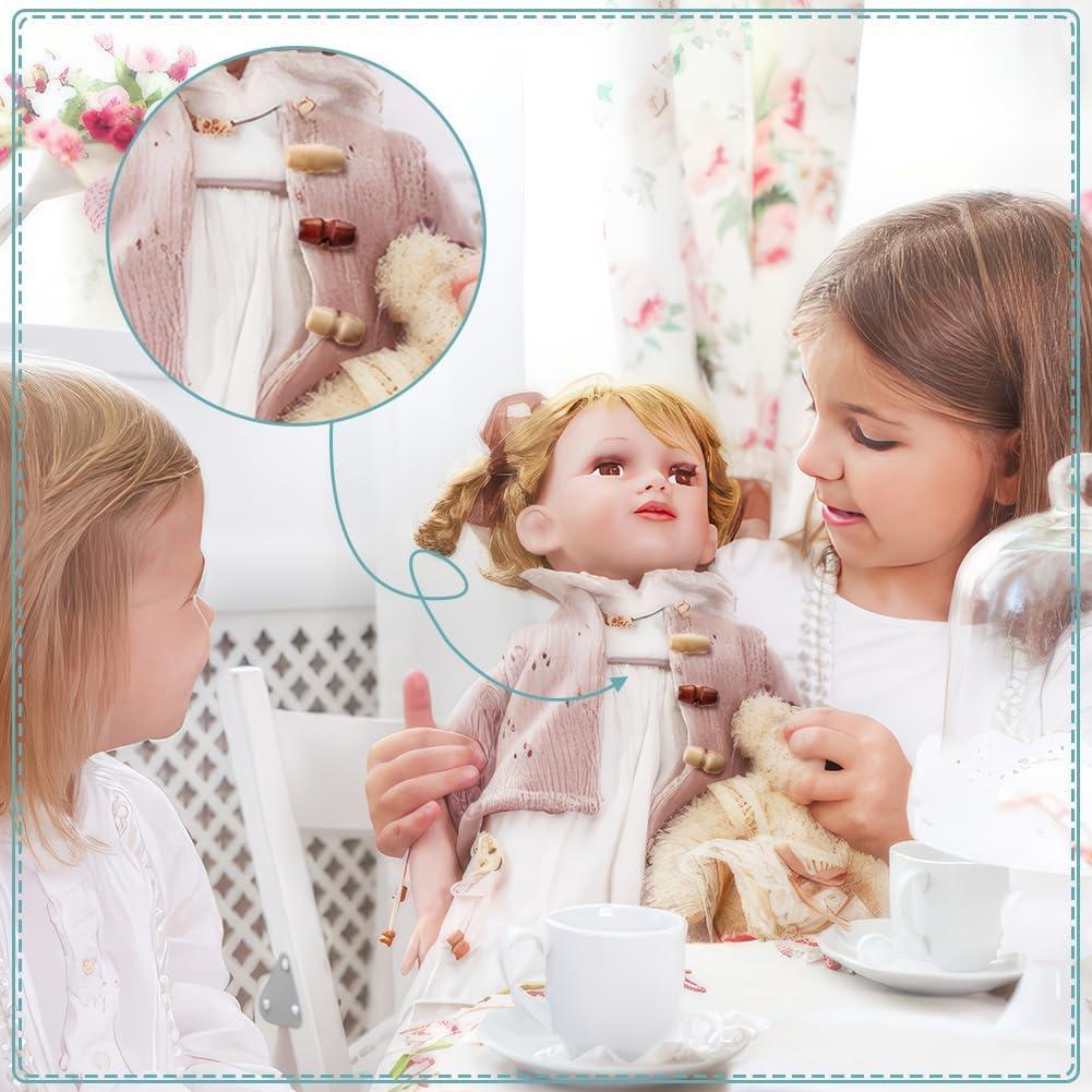 Botones de Madera FINGERINSPIRE 64 Piezas 15mm y 18mm