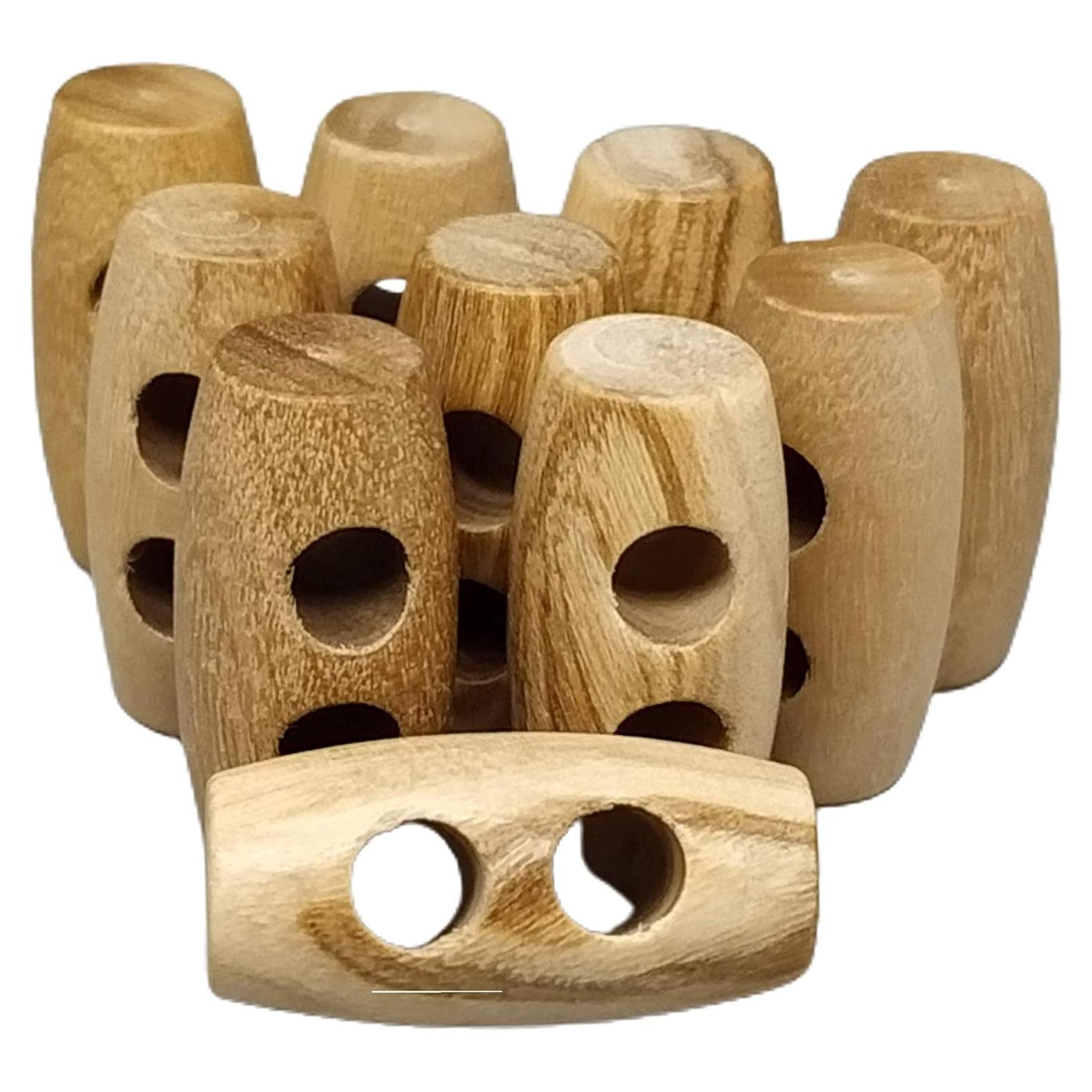 Botones de Madera de Olivo 20 mm - 12 Piezas - Botiboton SL