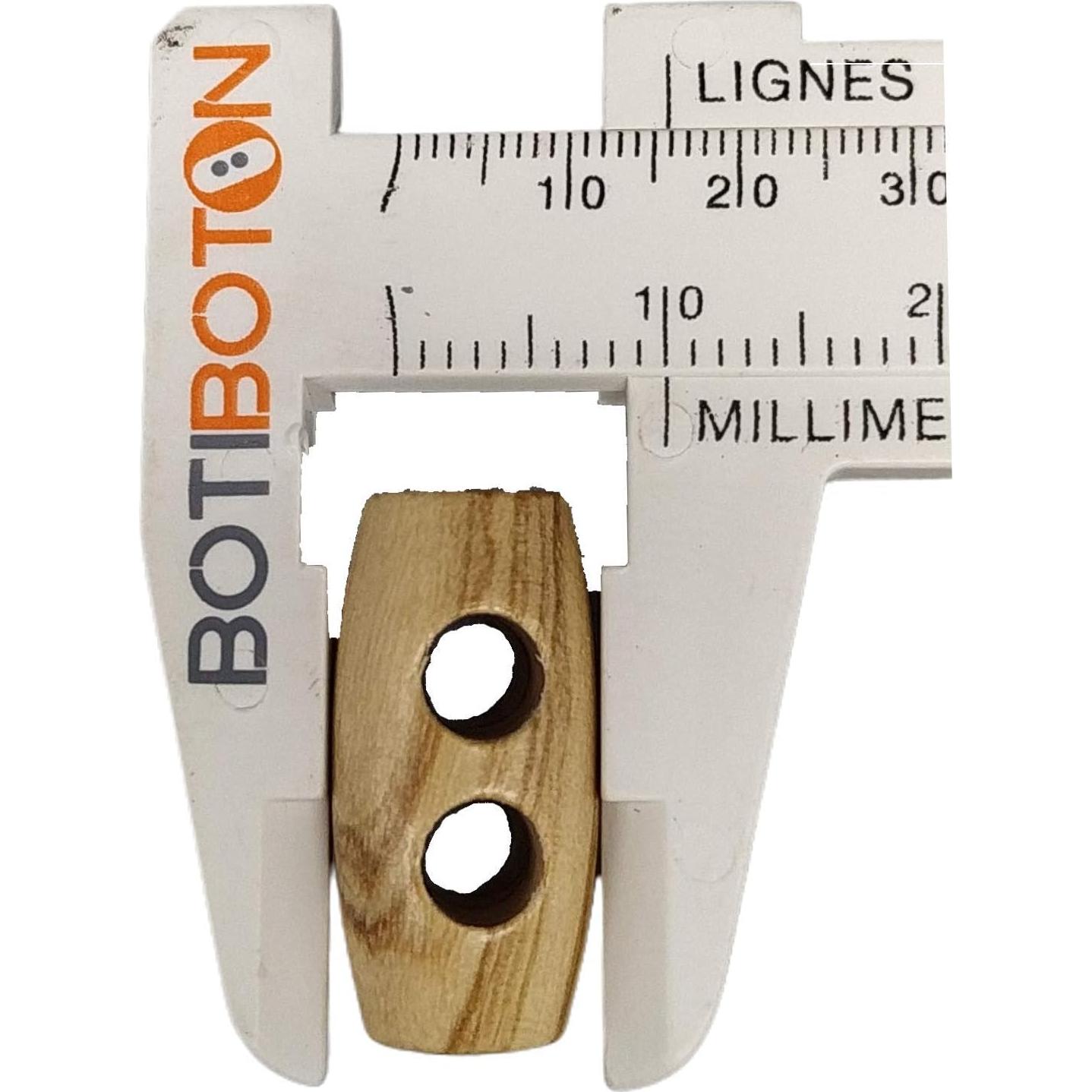 Botones de Madera de Olivo 20 mm - 12 Piezas - Botiboton SL