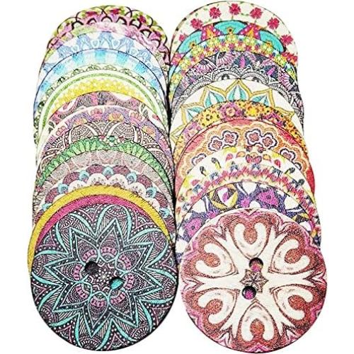 Botones de Madera Chenkou Craft 30pcs 75mm Multicolor