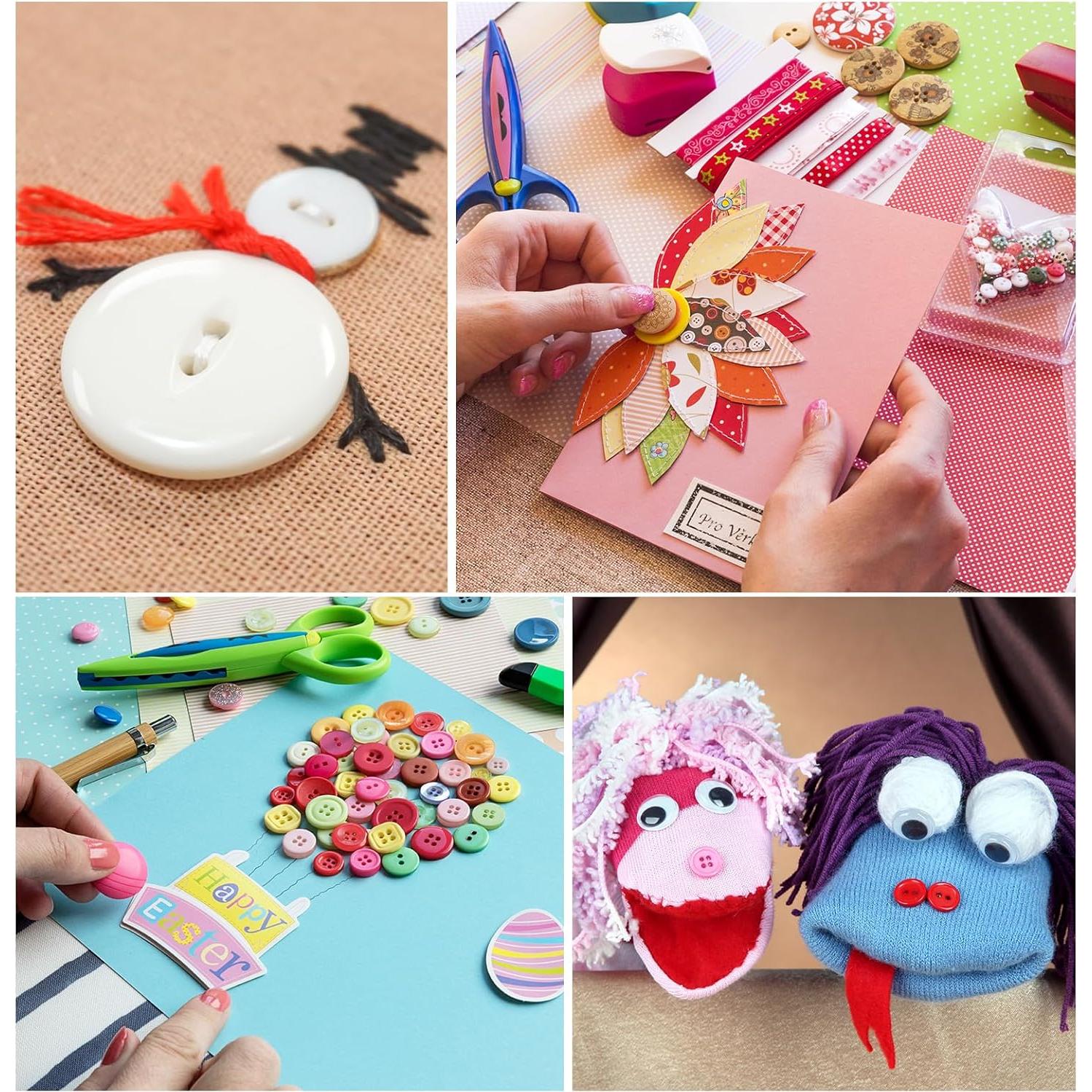 Botones de Madera uxcell 28mm 50 Pcs 4 Agujeros Café