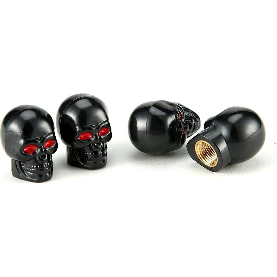 Tapa de Válvula Neumático Dsycar Calavera Cobre 4 Pcs