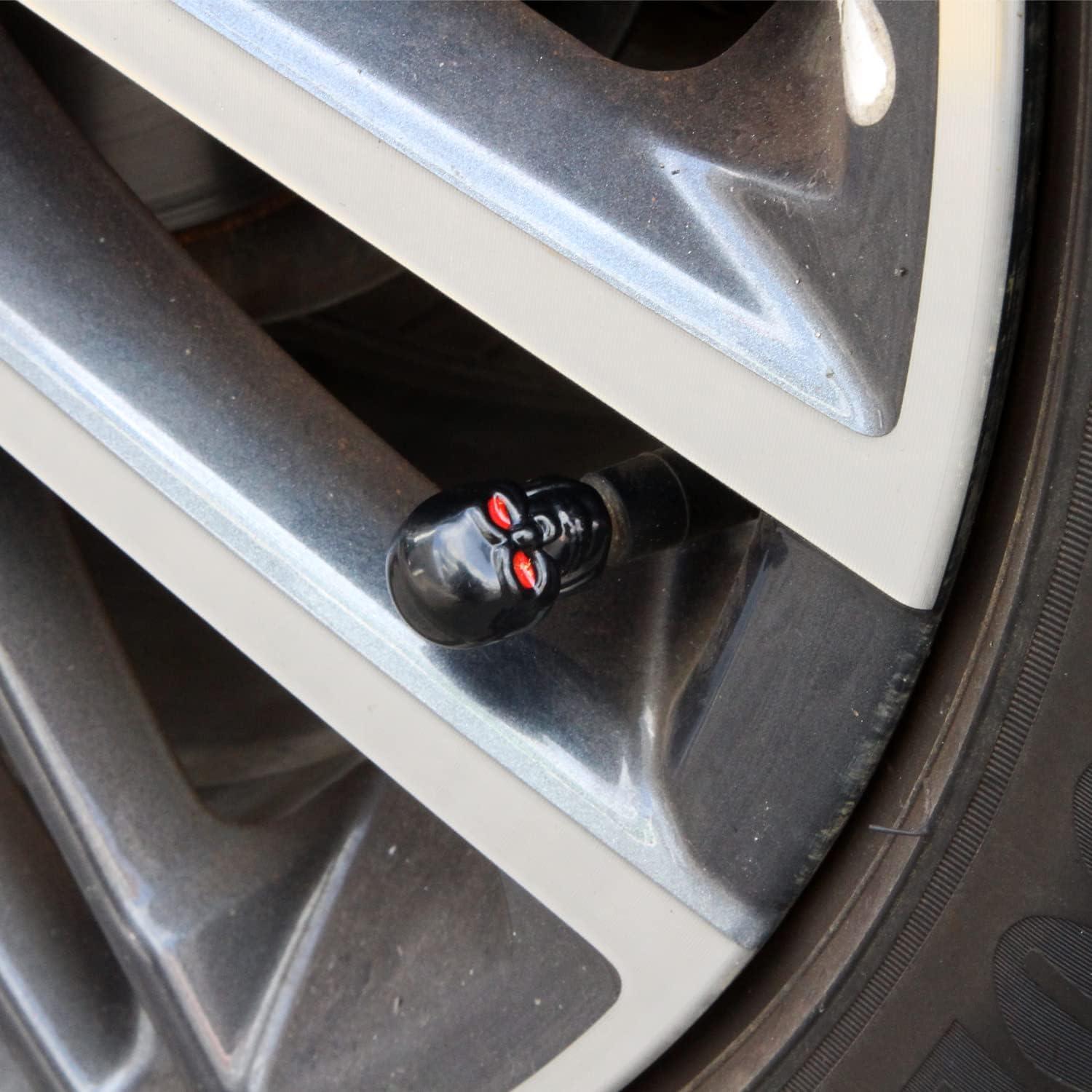 Tapa de Válvula Neumático Dsycar Calavera Cobre 4 Pcs