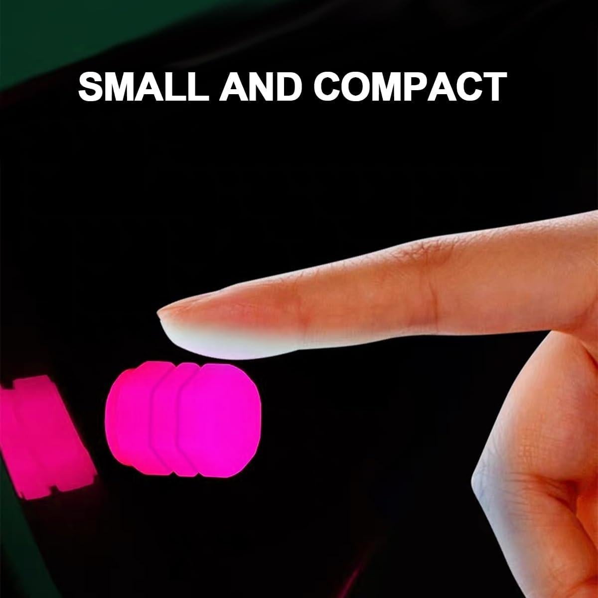 12 Tapones de Válvula de Neumático Sandfren Rosa Luminiscente