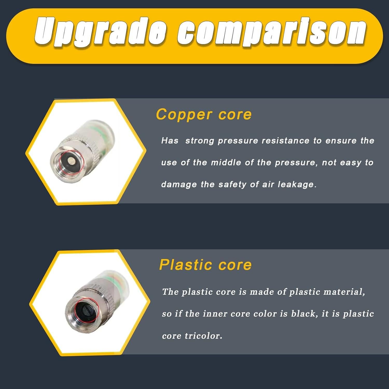 4 Tapones de Válvula de Presión Neumáticos BSAMZO 32PSI