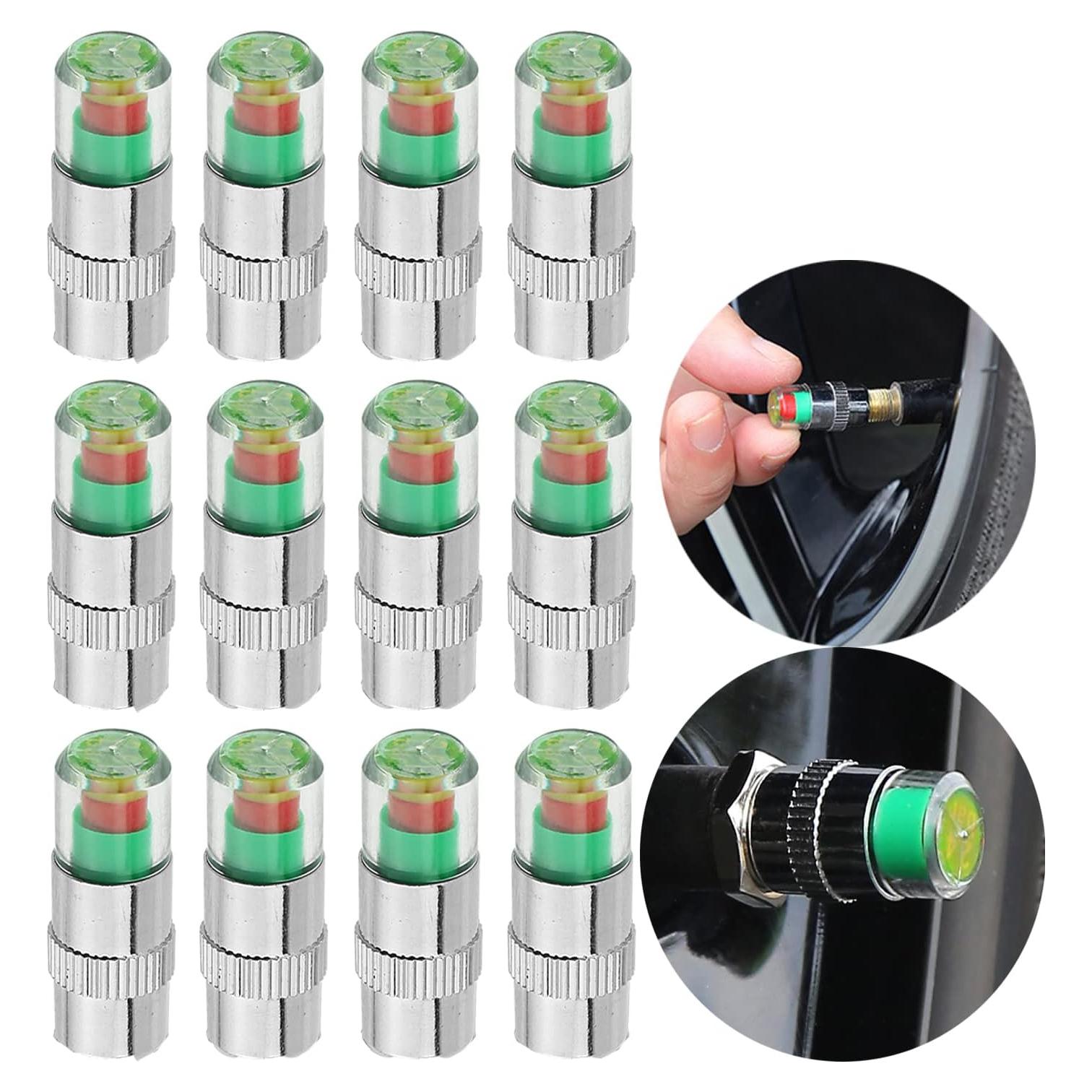 12 Tapas de Válvula de Neumáticos WedFeir con Sensor 2.4Bar