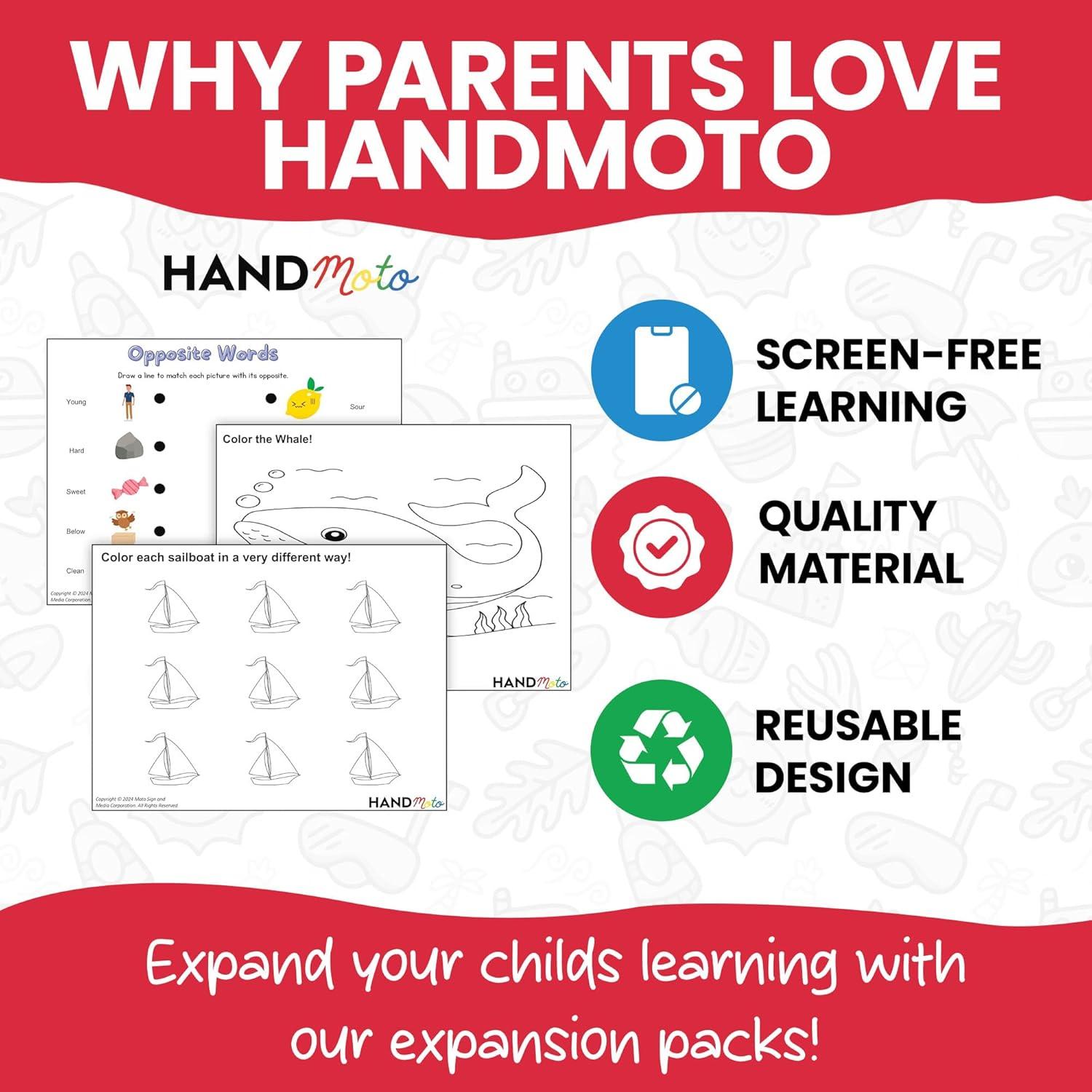 Paquete de Actividades Educativas HandMoto - Colorear y Aprender