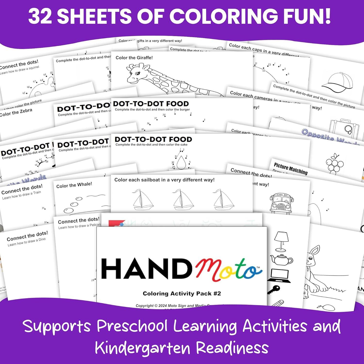 Paquete de Actividades Educativas HandMoto - Colorear y Aprender