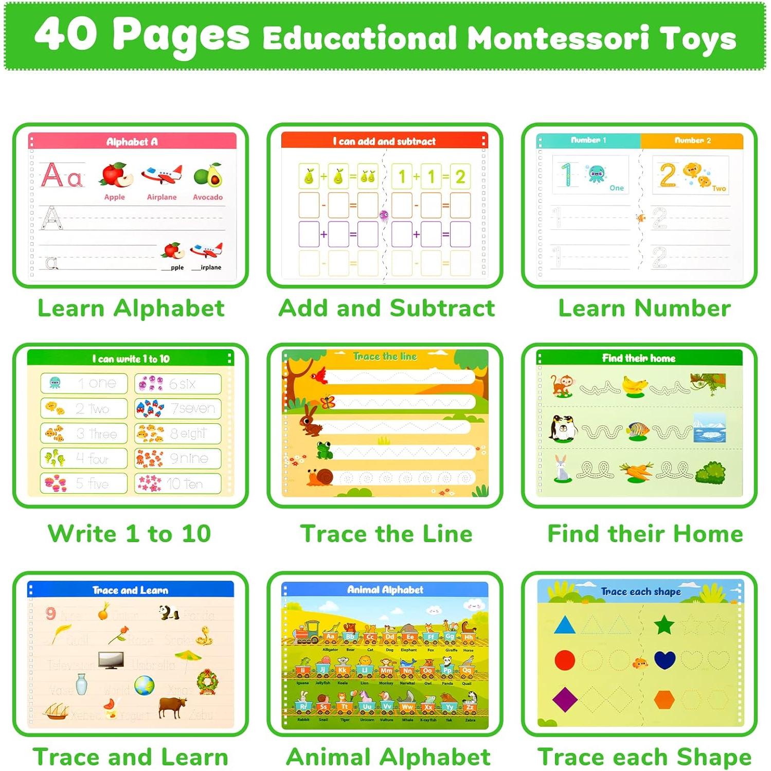 Libro de Trazado de Letras Lrathenk para Niños 3-6 Años