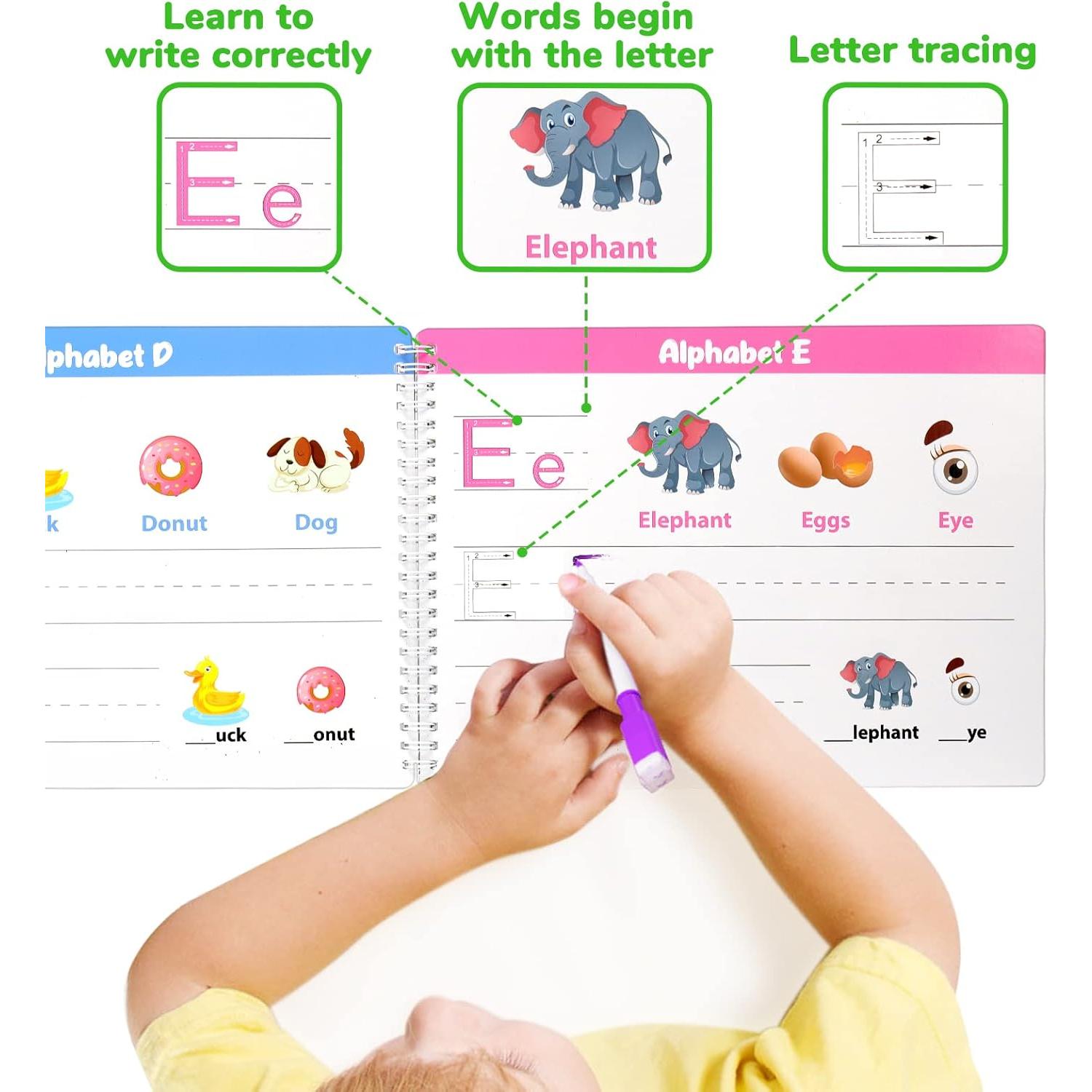 Libro de Trazado de Letras Lrathenk para Niños 3-6 Años