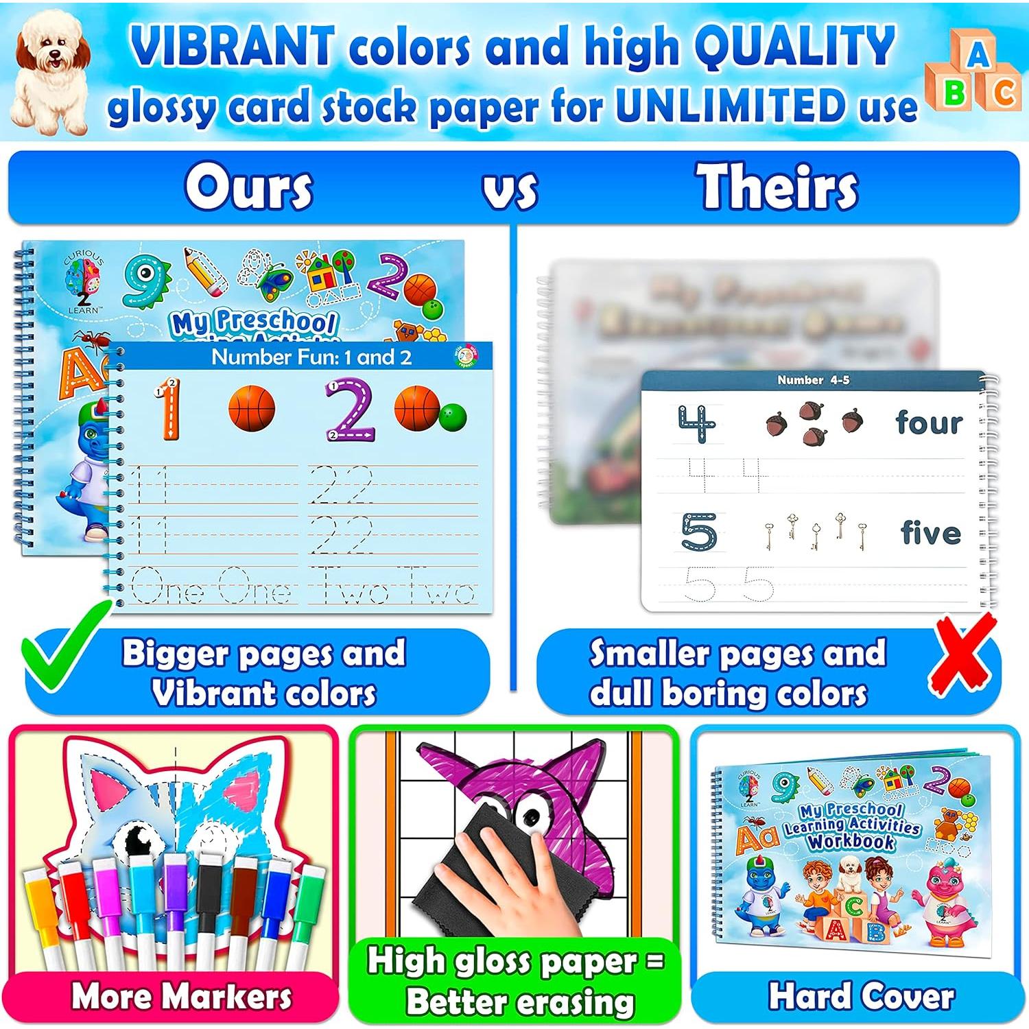 Cuaderno de Actividades Preescolar Curioso 2 - Azul - 11 Actividades