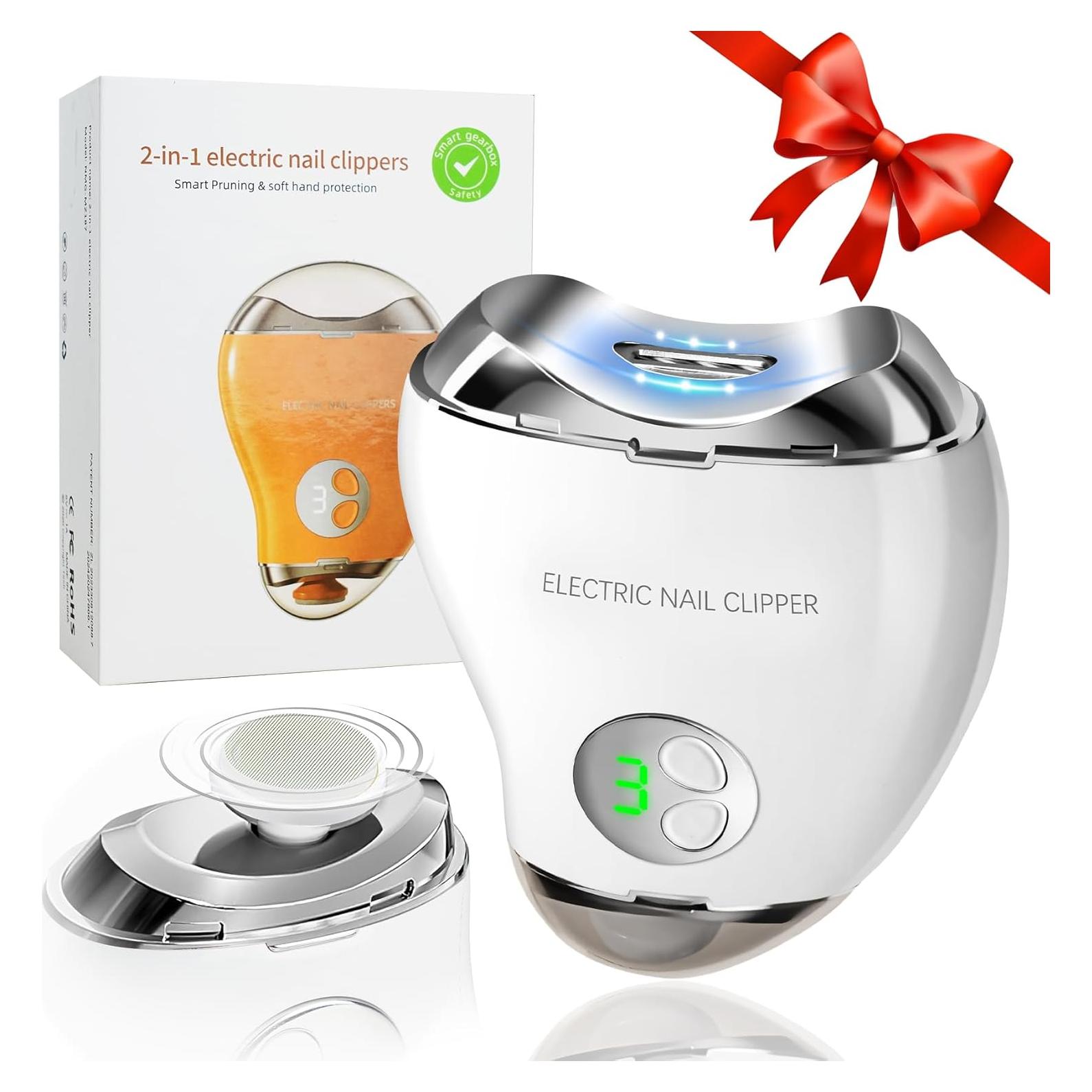 Cortauñas Eléctrico ROVLET 2 en 1 con Luz LED y 3 Velocidades