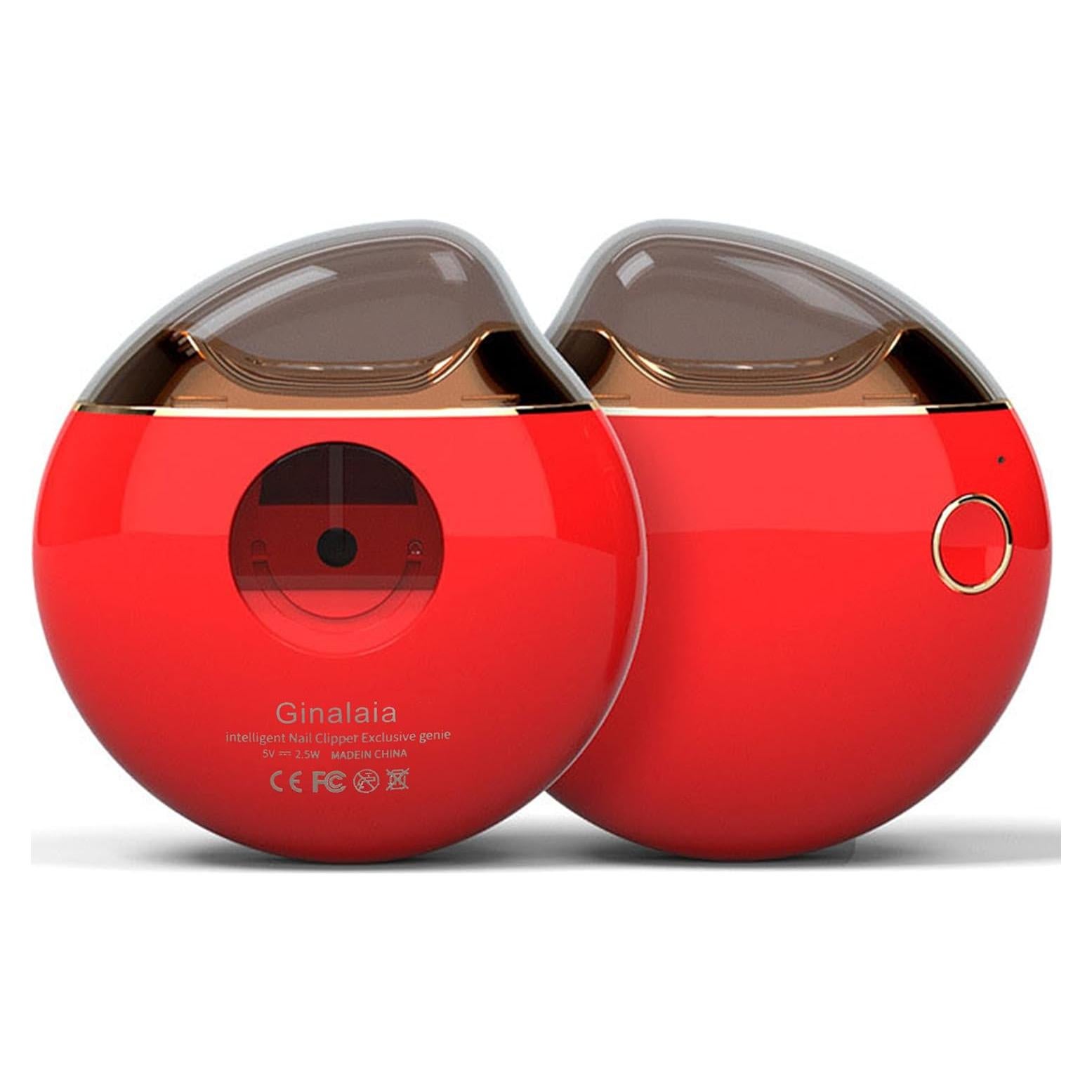 Cortador de Uñas Eléctrico Ginalaia Rojo 2 en 1 USB