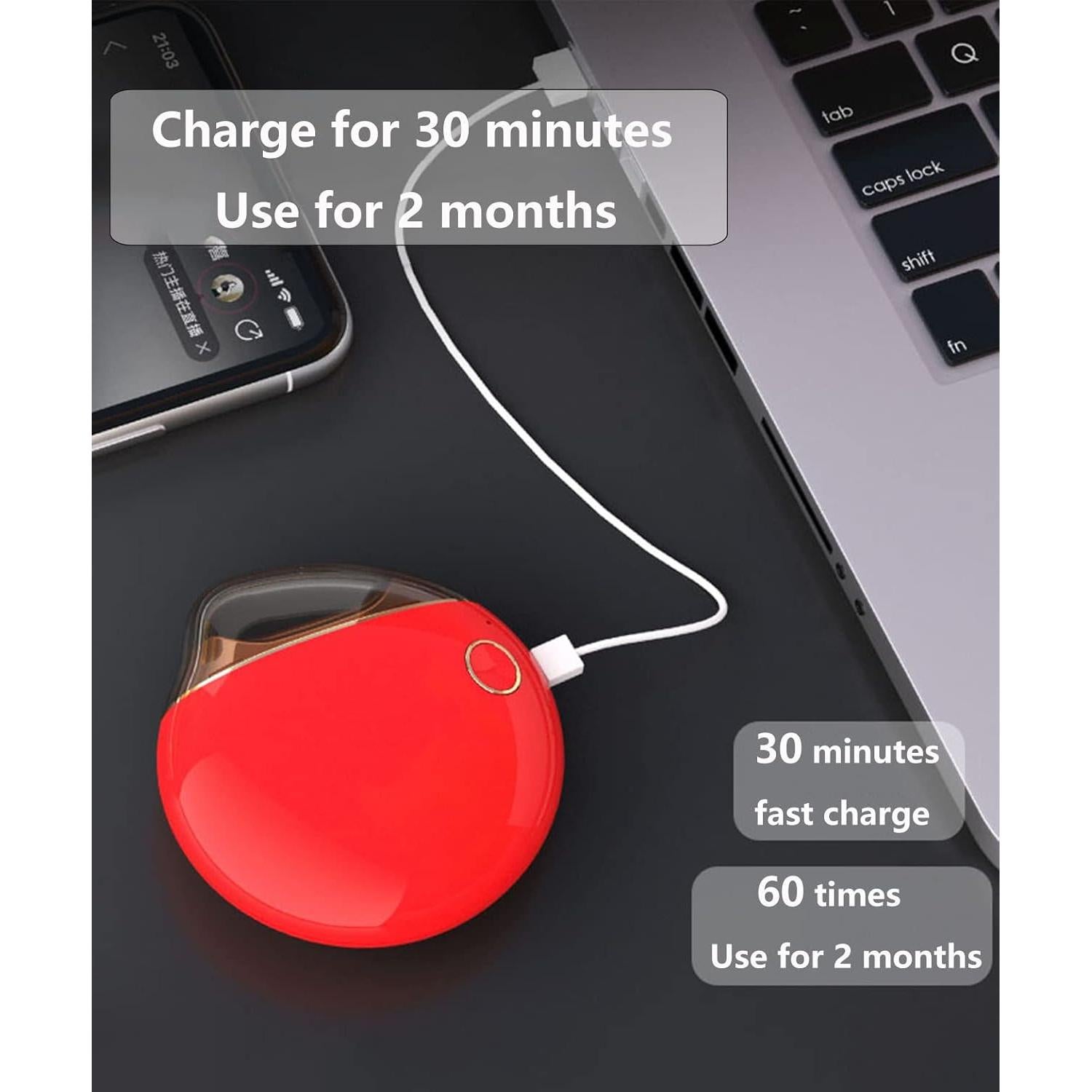 Cortador de Uñas Eléctrico Ginalaia Rojo 2 en 1 USB