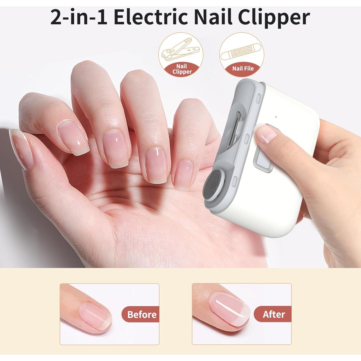 Cortador y Limador de Uñas Eléctrico WEIHUINET 3 en 1 USB