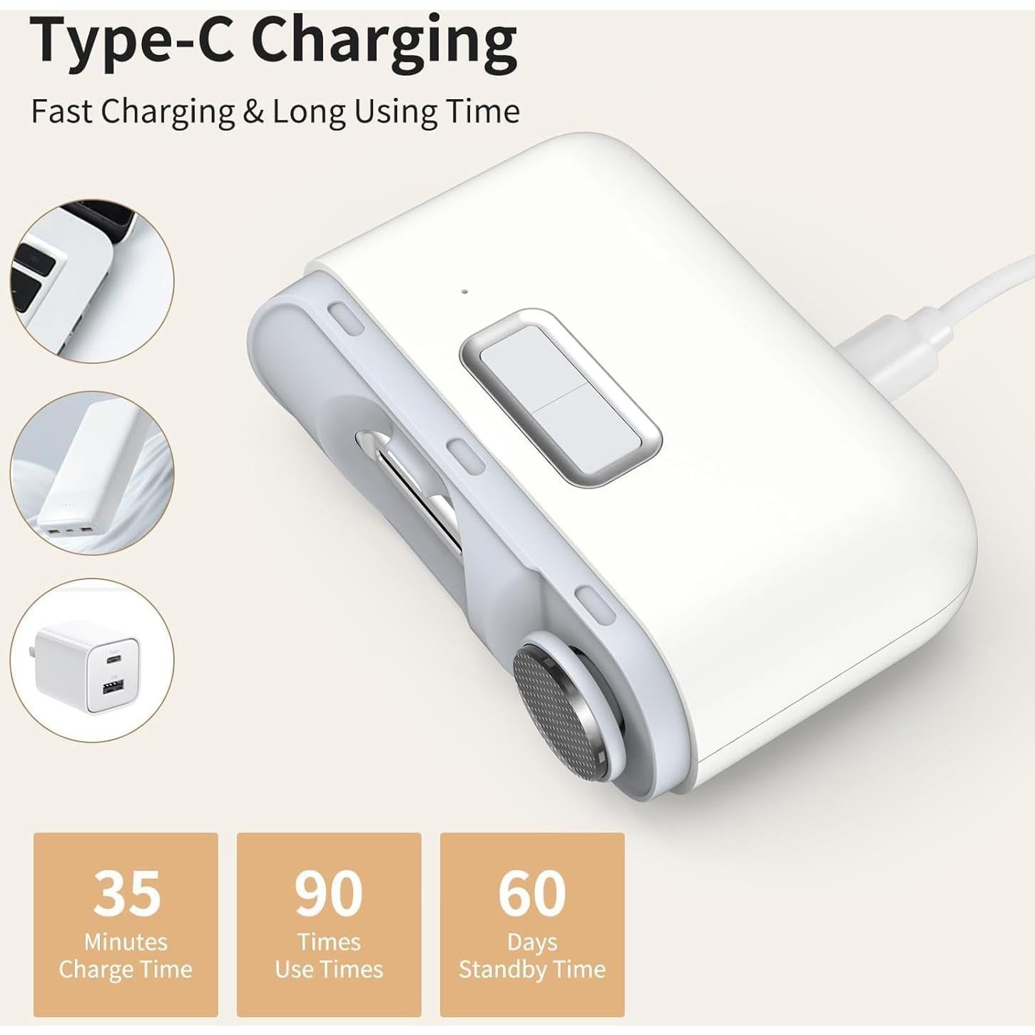 Cortador y Limador de Uñas Eléctrico WEIHUINET 3 en 1 USB