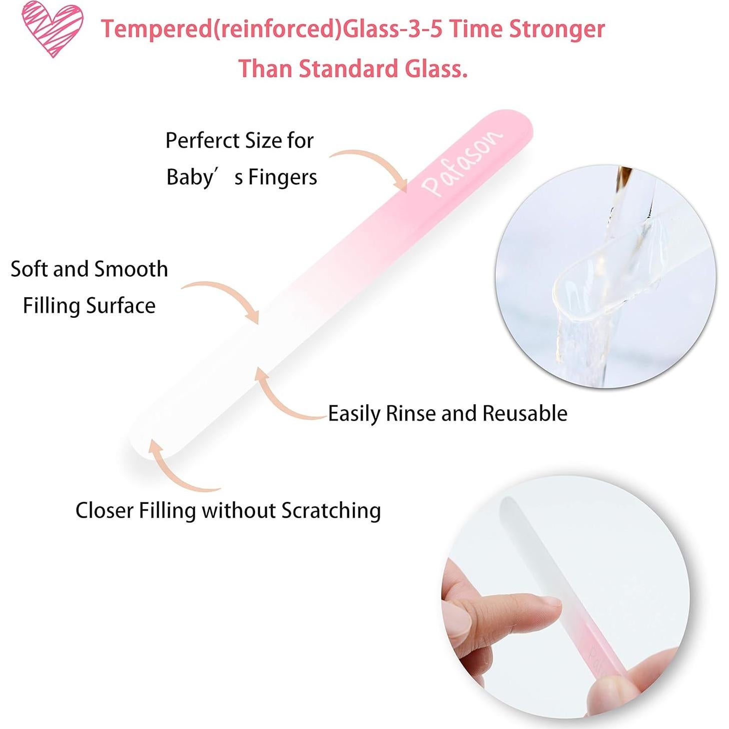 Cortauñas de Seguridad PAFASON para Bebés con Lima de Vidrio