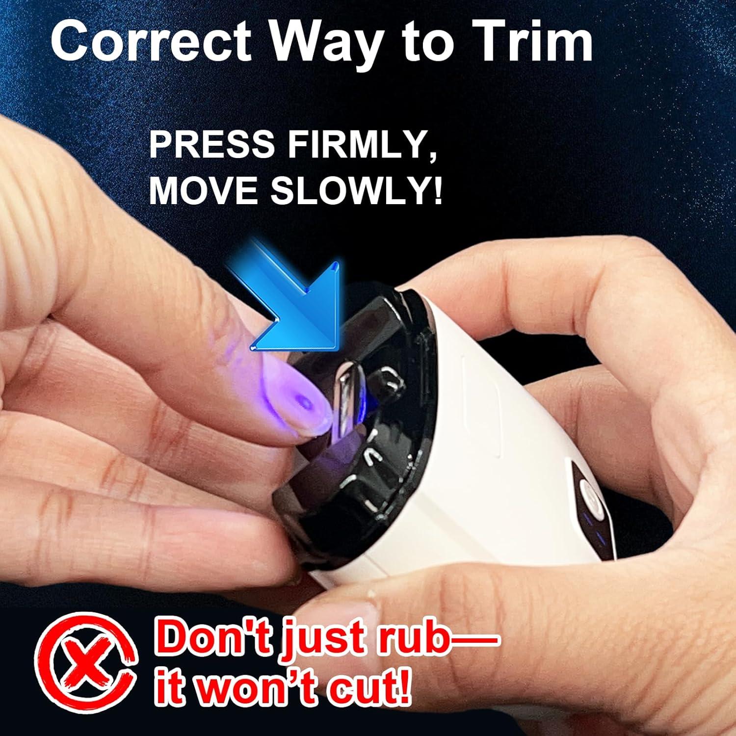 Cortador de Uñas Eléctrico Epinovo Recargable USB Blanco