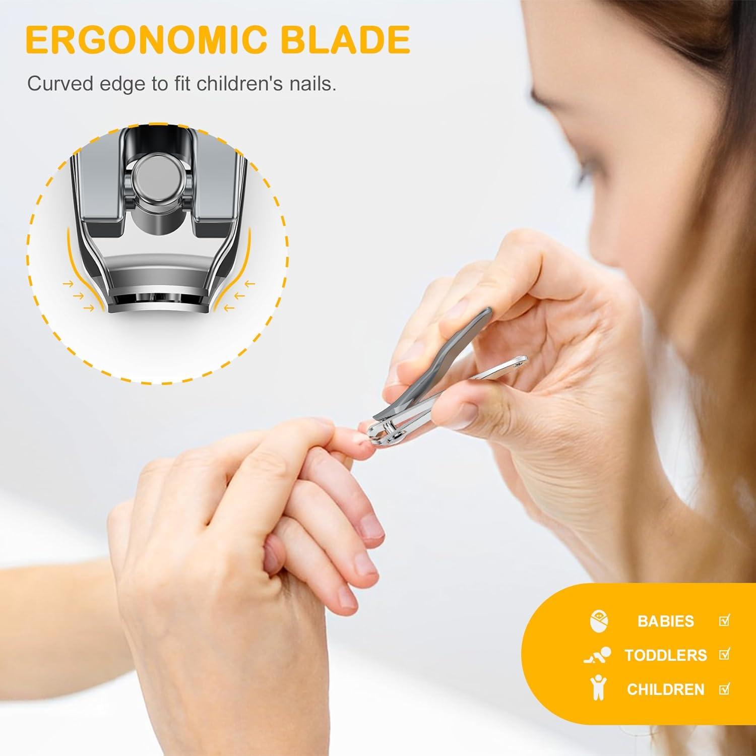 Cortauñas para Bebés BEZOX - Acero Inoxidable Plata