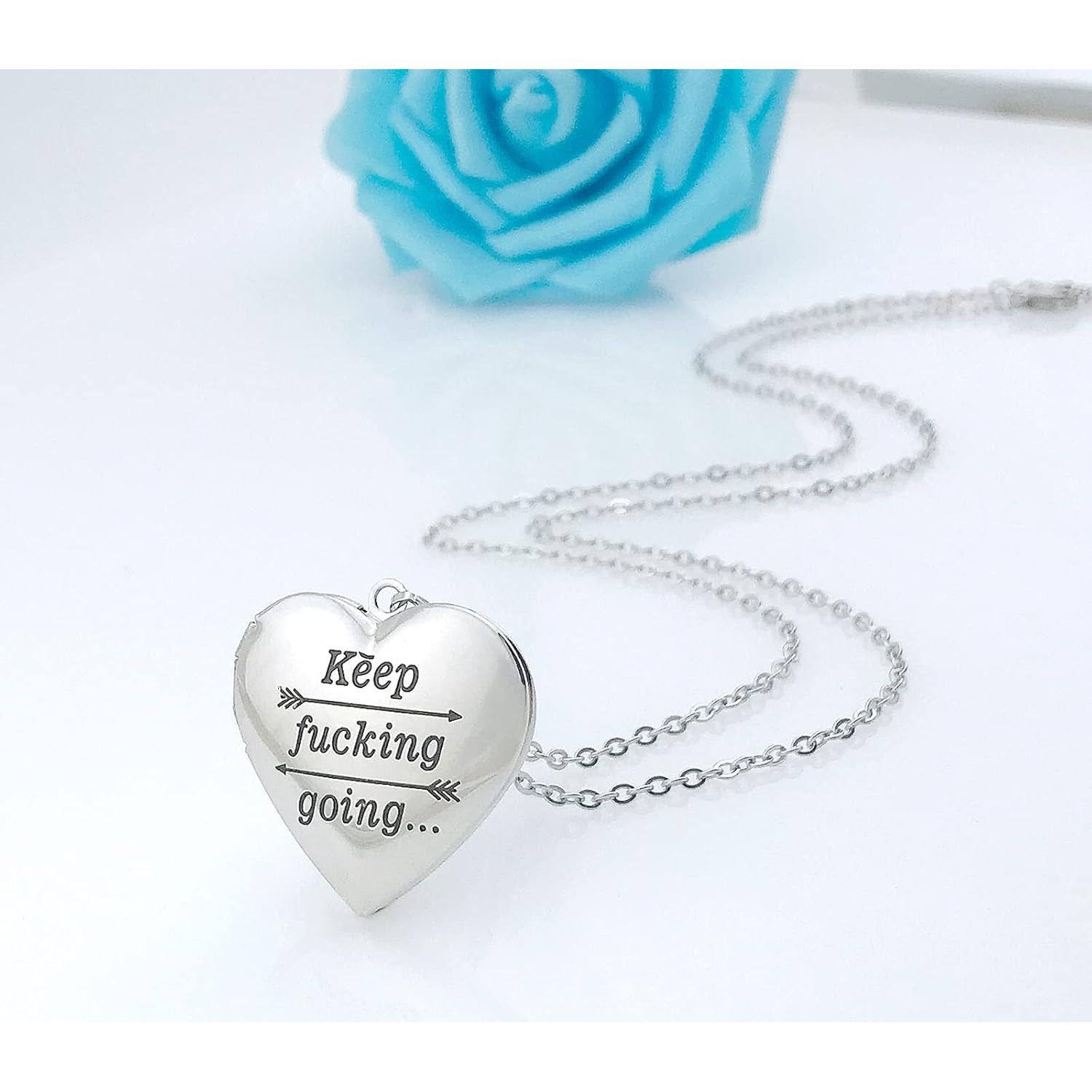 Colgante Corazón Youfeng de Acero Inoxidable 45cm - Regalo