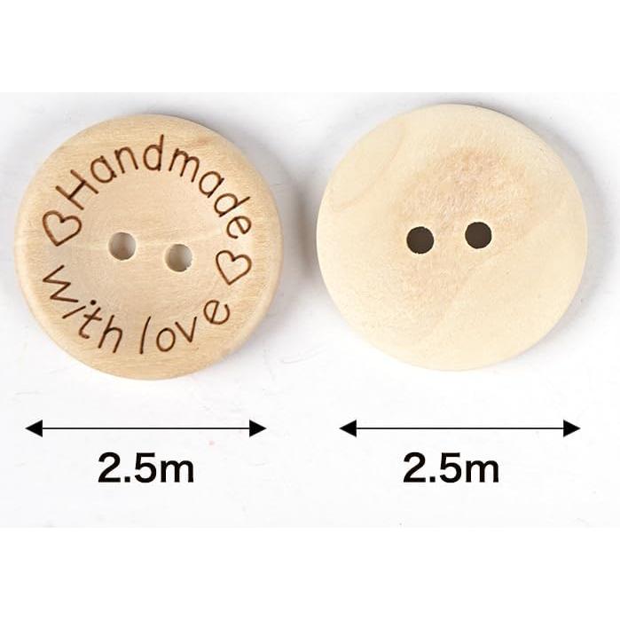 Botones de Madera Chenkou Craft 100pcs 25mm Hechos a Mano