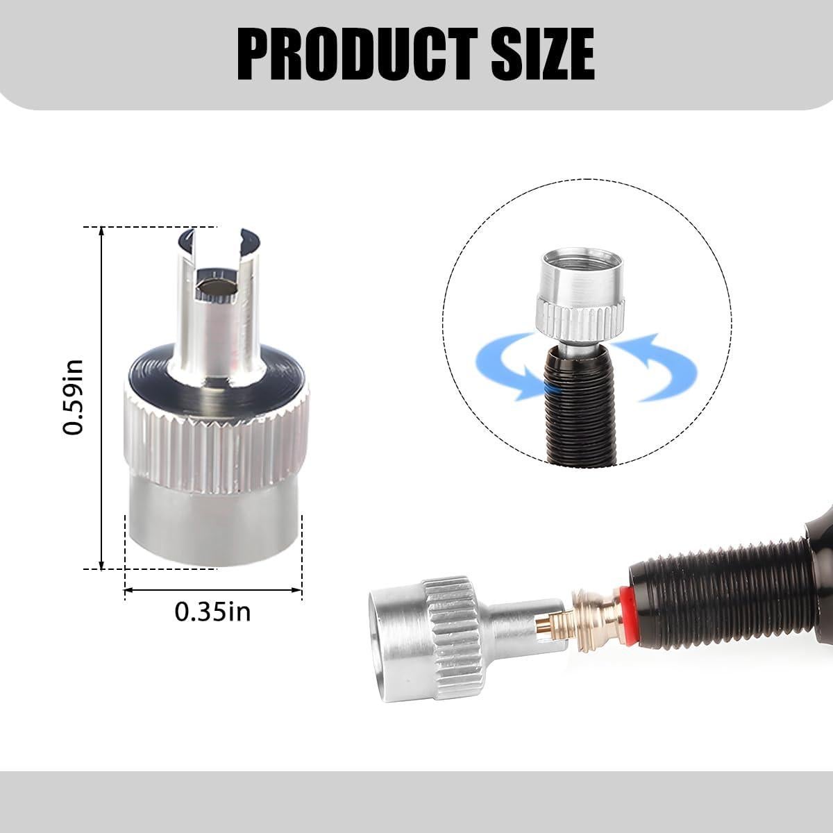 Tapones de Válvula de Neumático FALVFUN 10PCS Bronce Plata