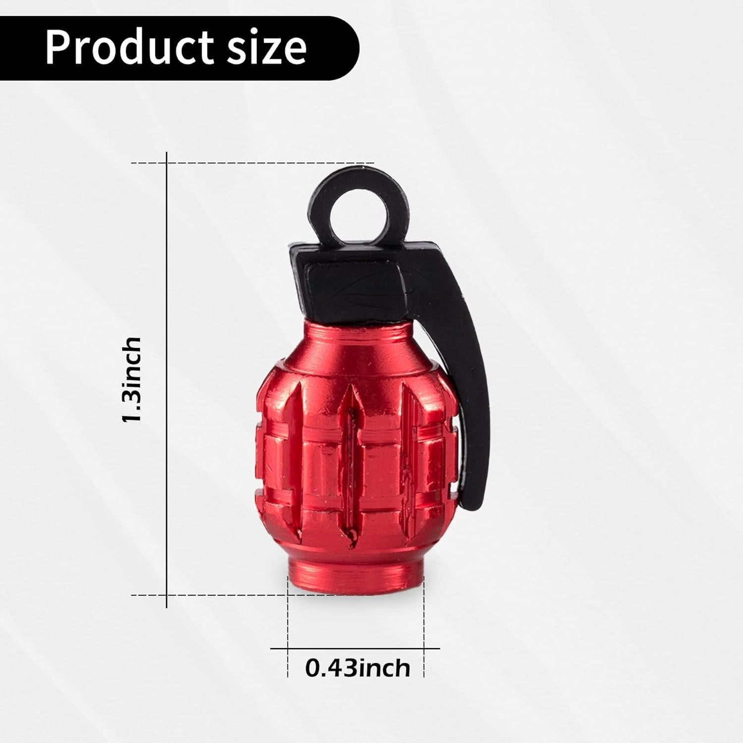 Tapas de Válvula de Neumáticos GaRhomxy Universales - Rojo