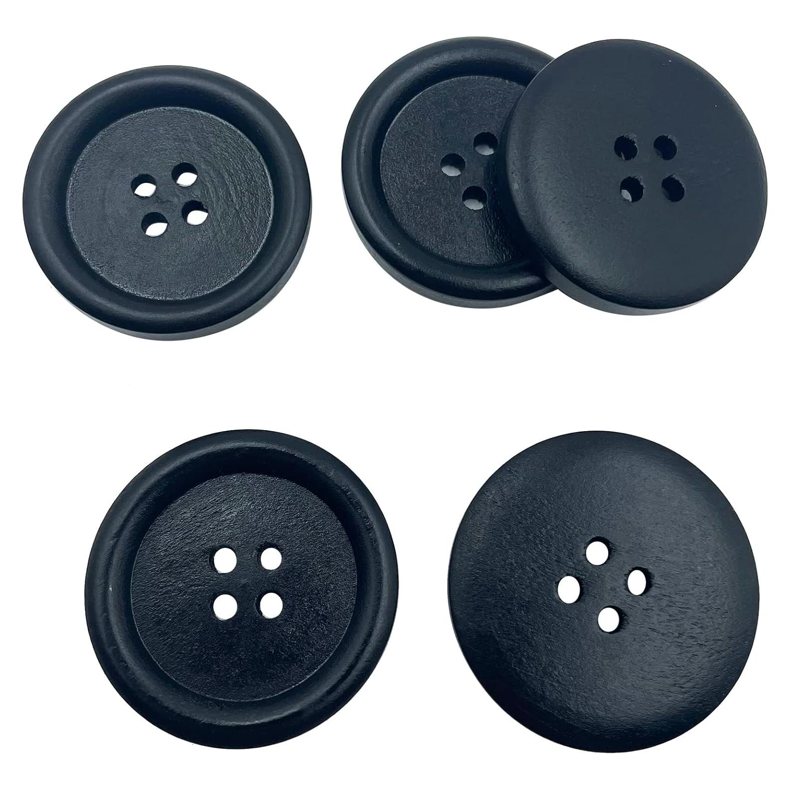 Paquete de 50 botones de madera SORTUMOLA 30mm redondos