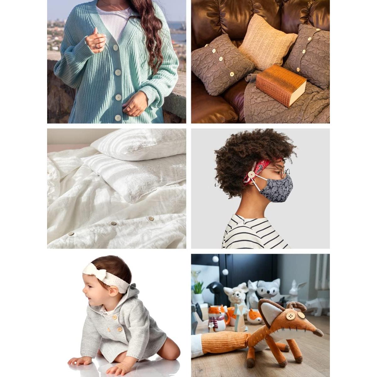 Botones de Madera Natural Mandala Crafts 25mm - 40 Piezas