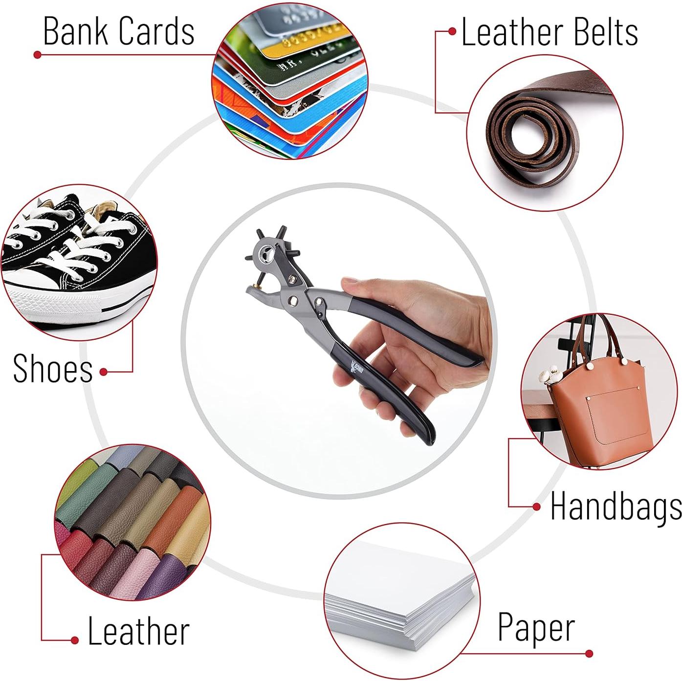 Herramienta de Perforación de Agujeros de Cuero UNCO LHP01