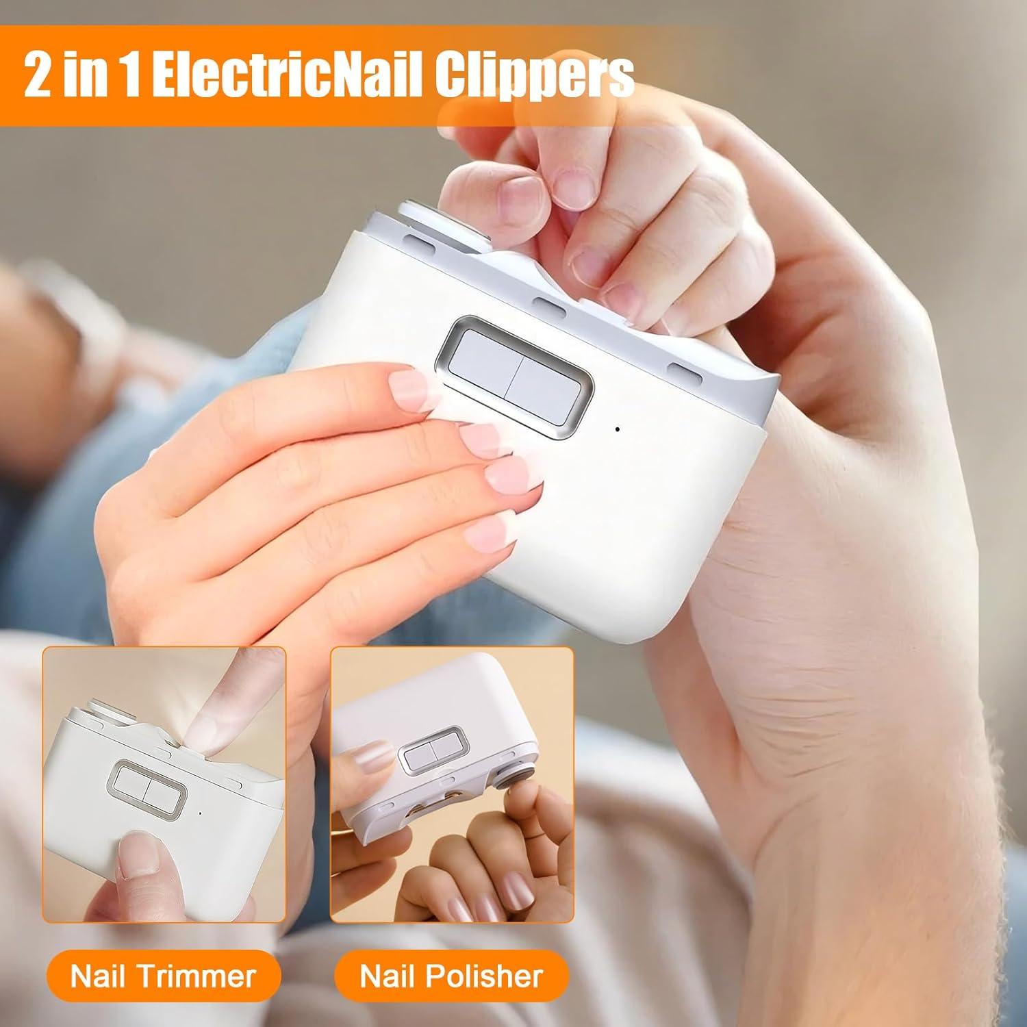 Cortador de Uñas Eléctrico 2 en 1 Tianwide con Luz LED