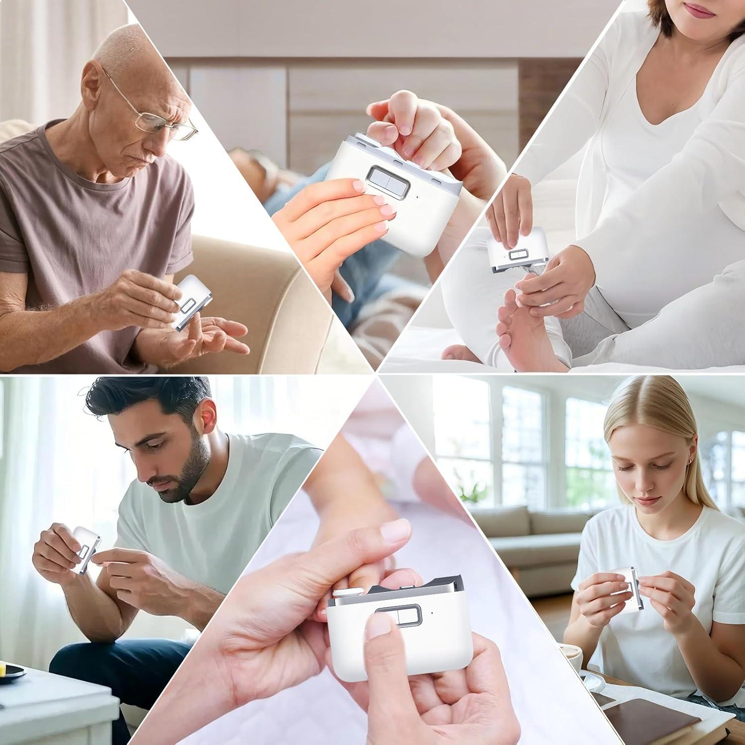 Cortador de Uñas Eléctrico 2 en 1 Tianwide con Luz LED