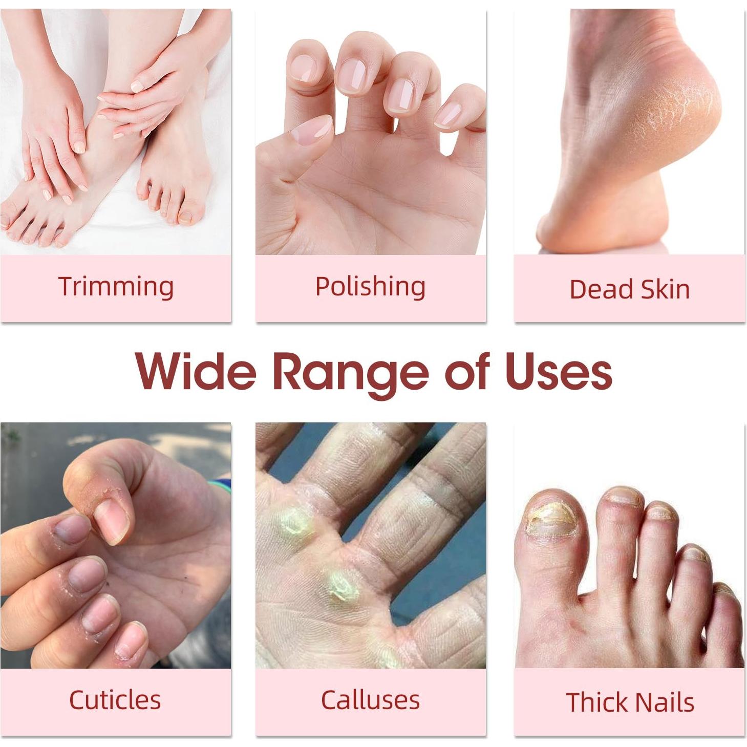 Lima de Uñas Eléctrica Inalámbrica 7d24hcare, 5 Velocidades