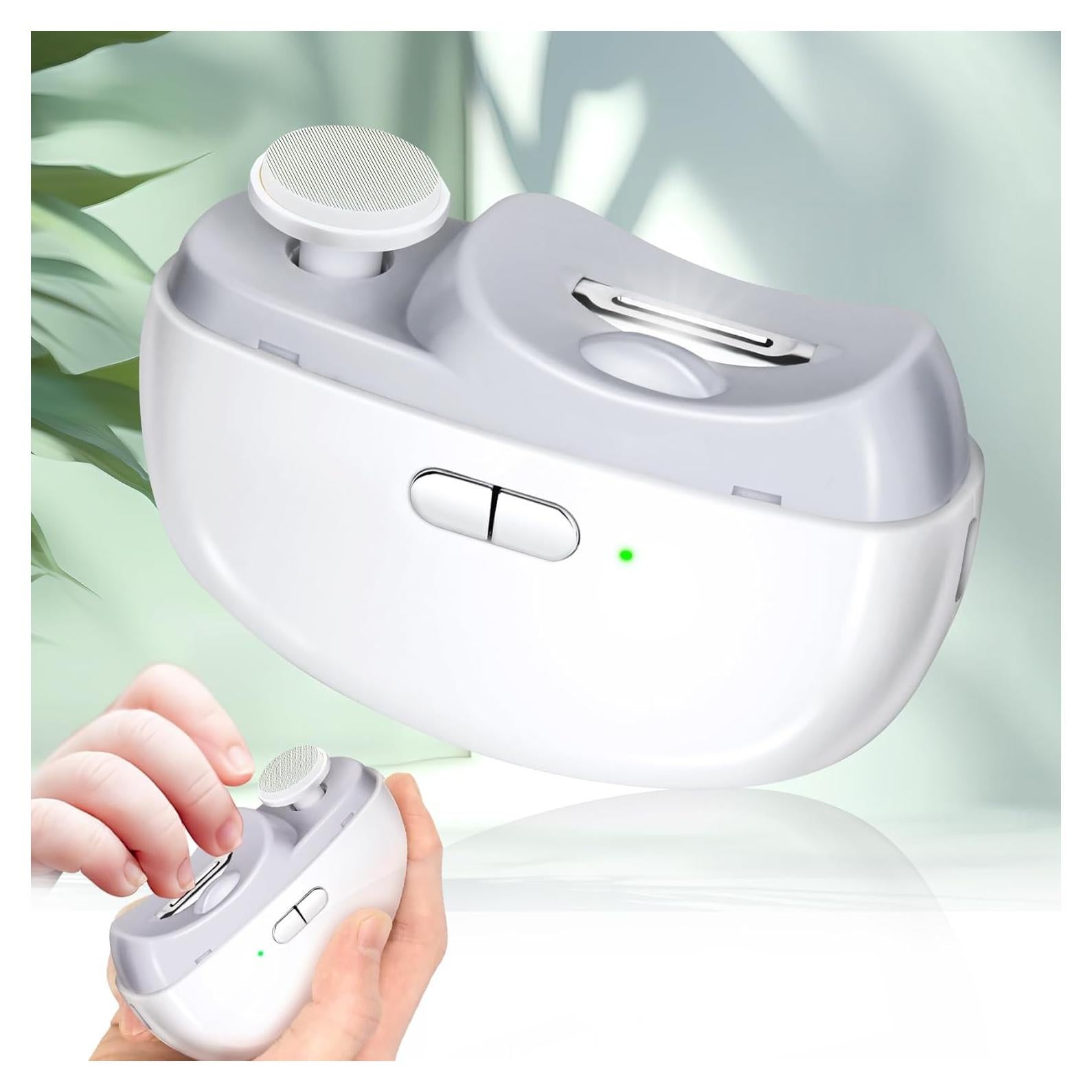 Cortador de Uñas Eléctrico LOQOMI 2 en 1 con Luz y 2 Velocidades