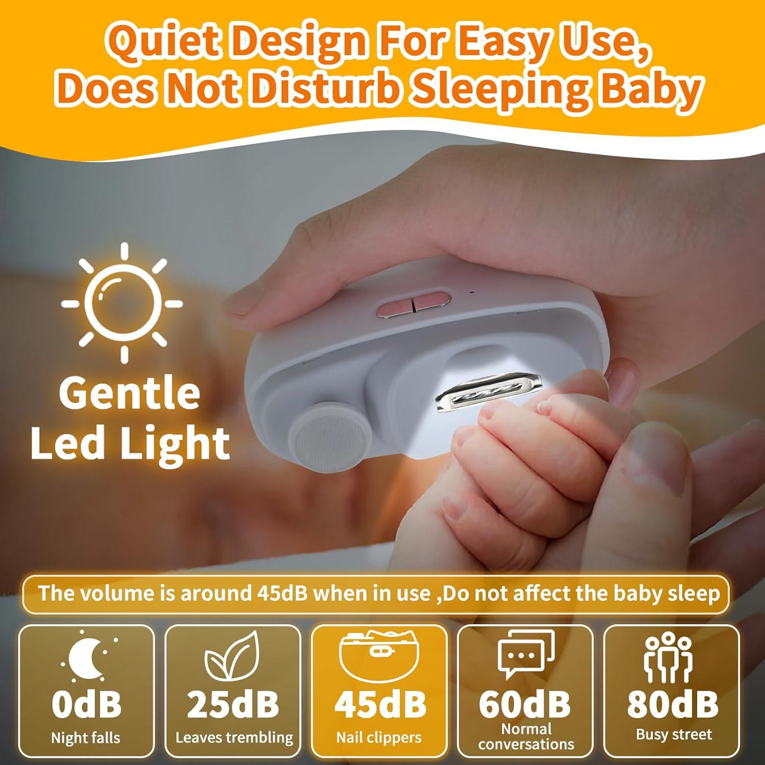 Cortador de Uñas Eléctrico LOQOMI 2 en 1 con Luz y 2 Velocidades