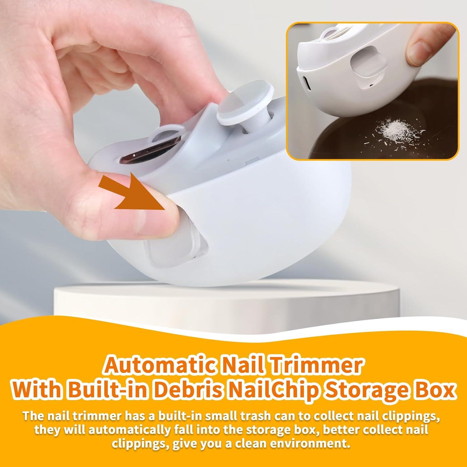 Cortador de Uñas Eléctrico LOQOMI 2 en 1 con Luz y 2 Velocidades