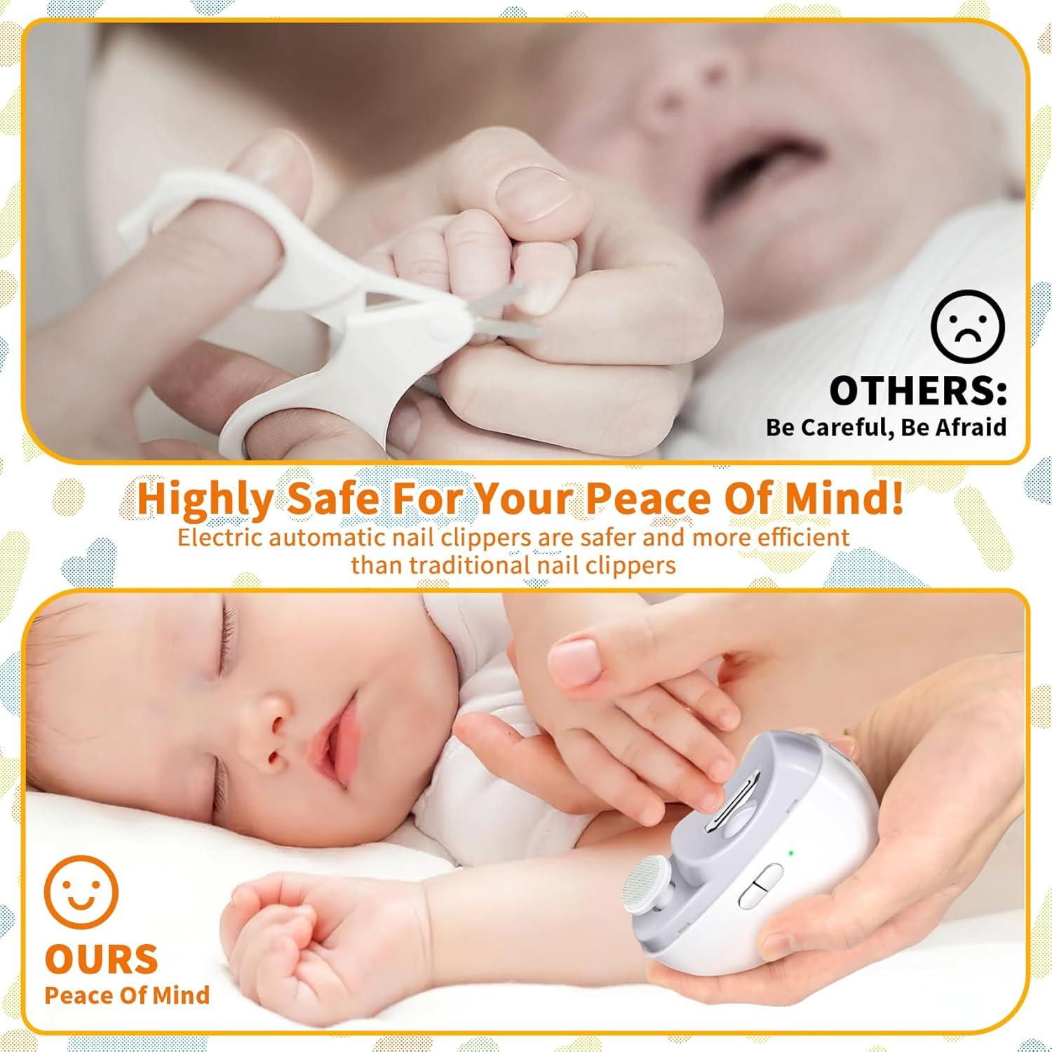 Cortador de Uñas Eléctrico LOQOMI 2 en 1 con Luz y 2 Velocidades