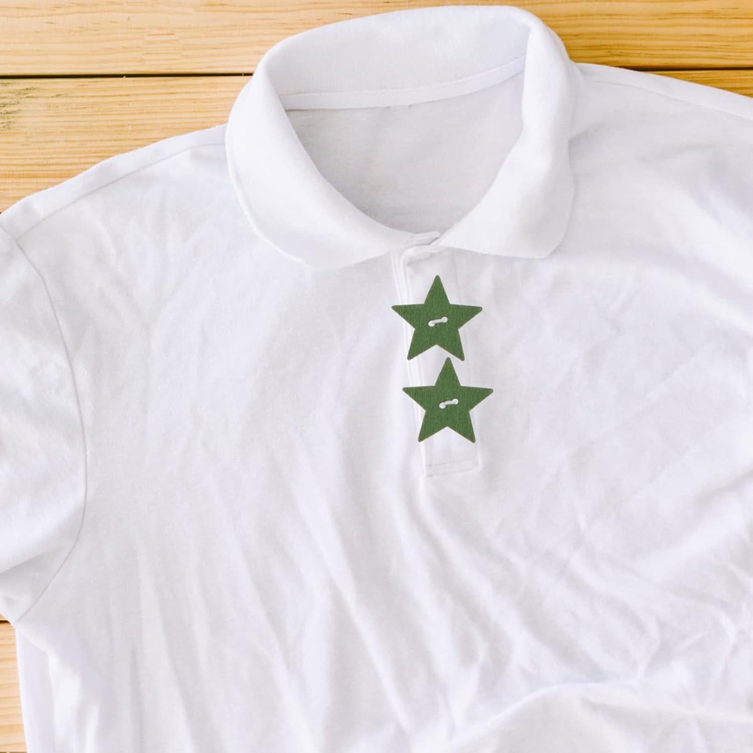 50 Botones de Estrella de Madera DOITOOL para Manualidades