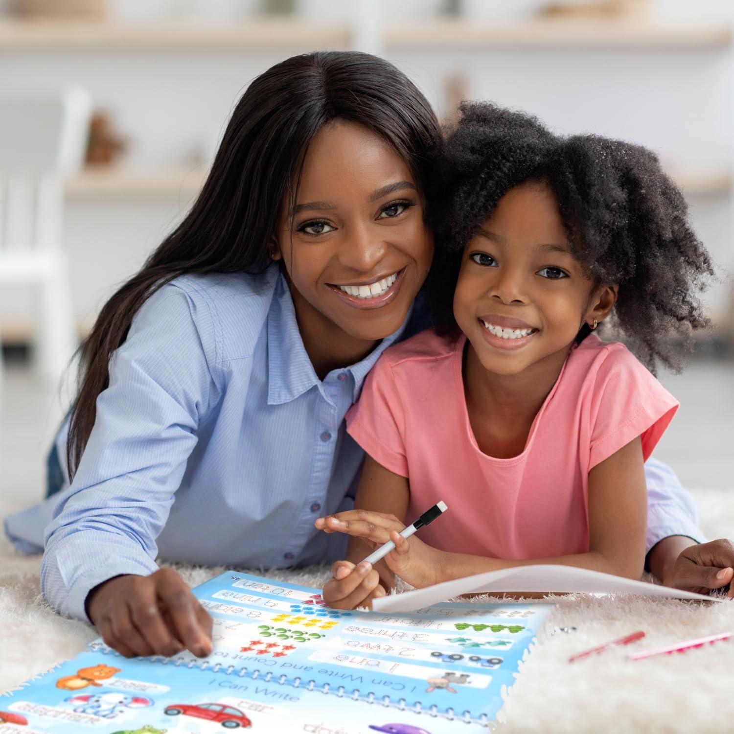 Libro de Escritura Borrable Simple Magia 48 Páginas 3-5 Años