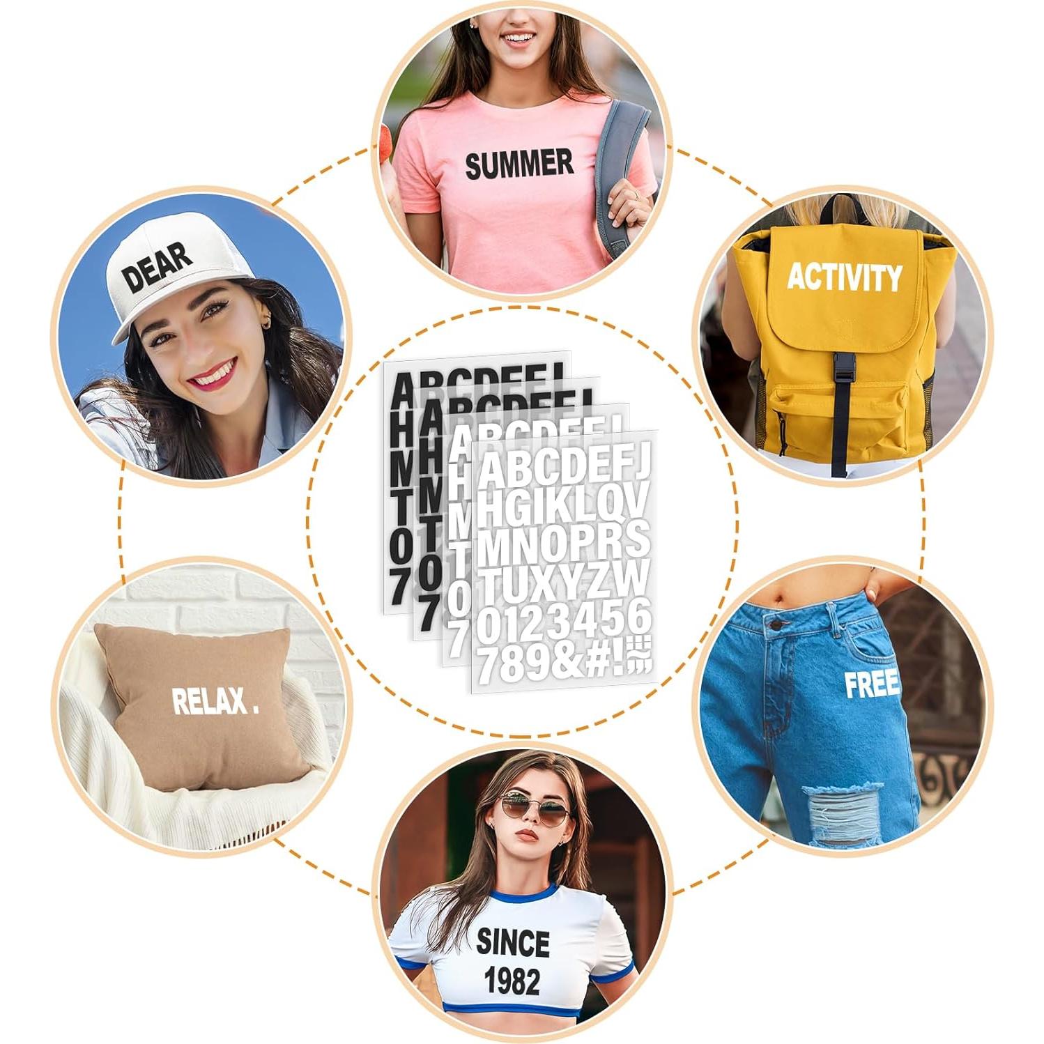 Letras y Números de Planchar Lucomb 2" PU 588 Piezas