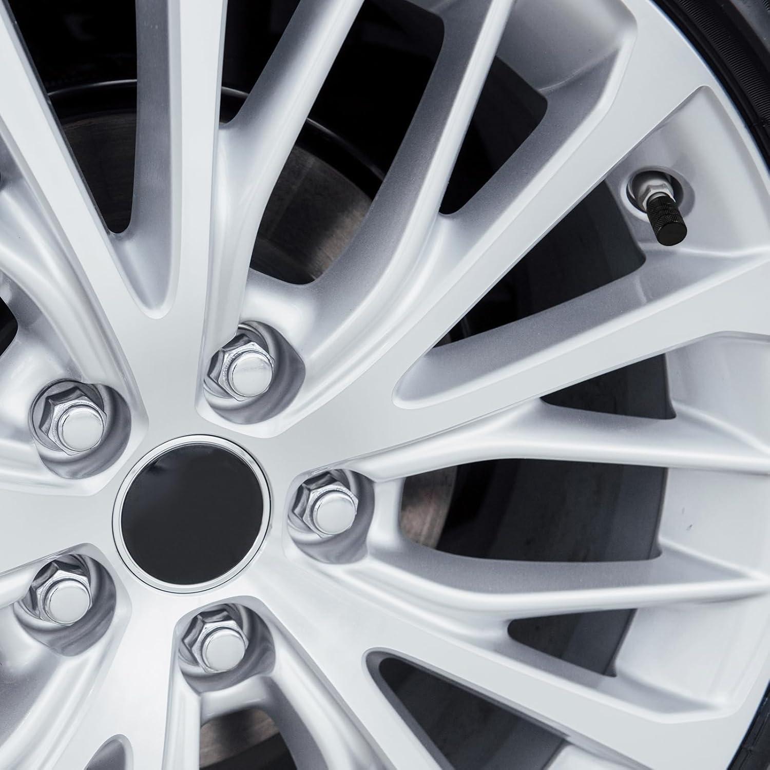 16 Tapas de Válvula de Neumático Aluminio QfwdfcTrenz Rojo Negro